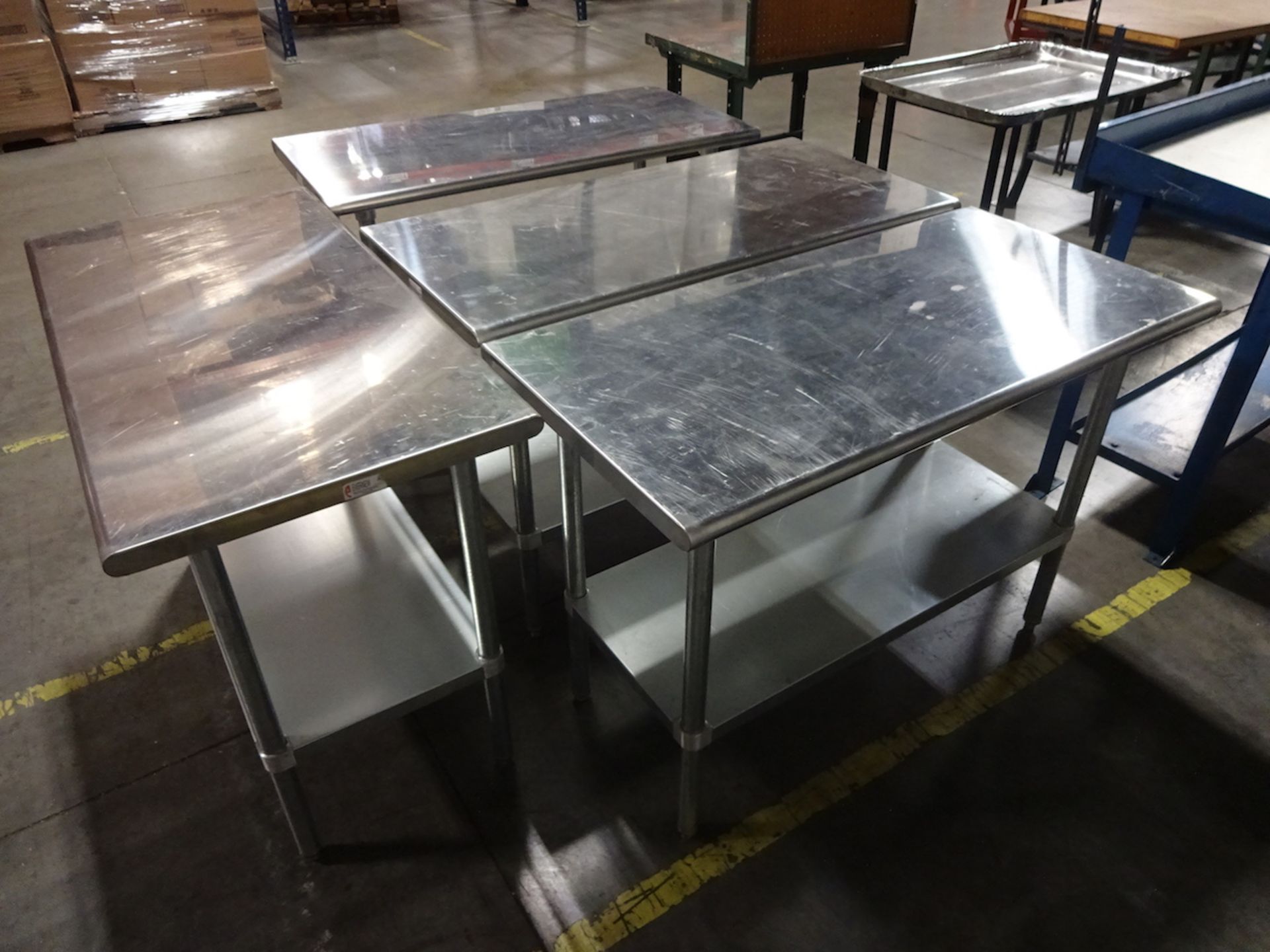 LOT: (5) 48 in. x 24 in. Stainless Steel Tables - Image 2 of 2