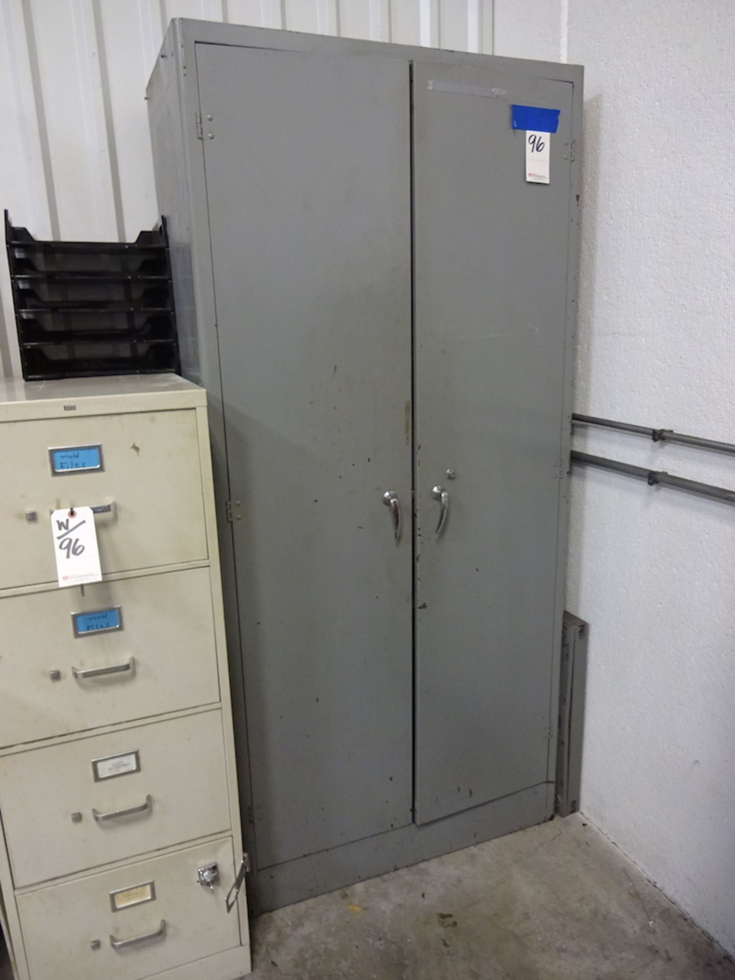 LOT: 2-Door Steel Storage Cabinet, with Ejector Pins & 4-Drawer File Cabinet