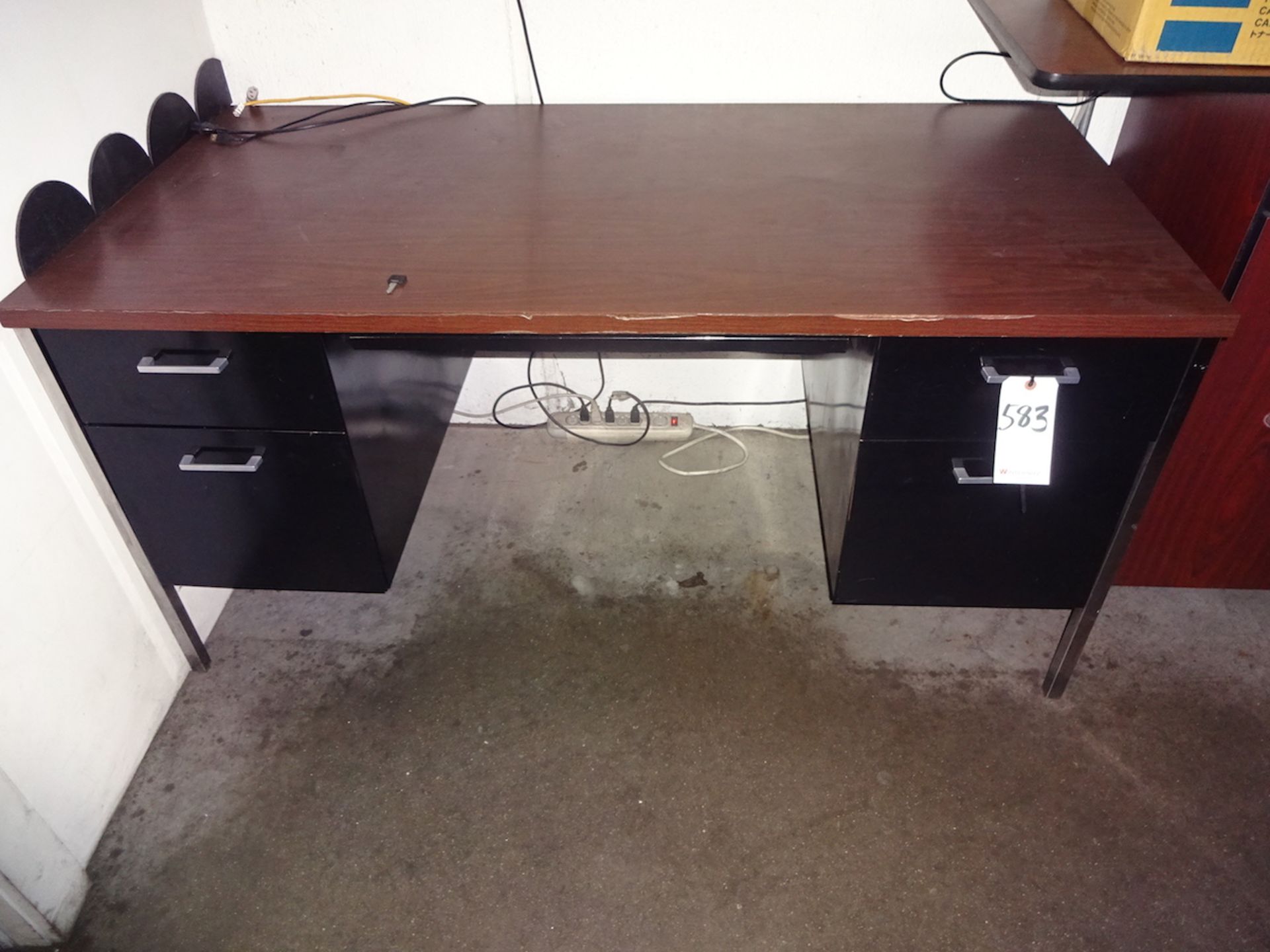 LOT: (2) Desks, Cabinet