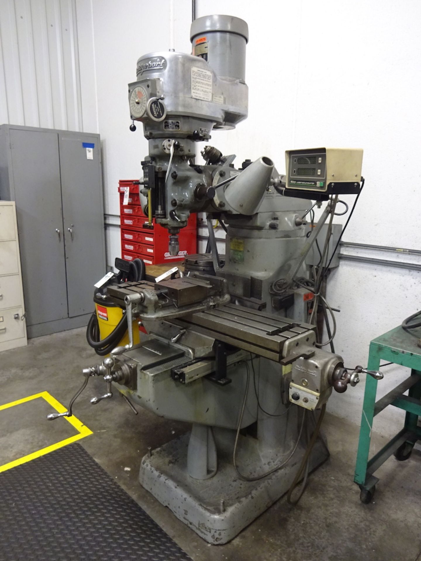 Bridgeport 1-1/2 HP Variable Speed V-Ram Vertical Milling Machine, S/N 12/BR156369, 9 in. x 42 in. - Image 4 of 4