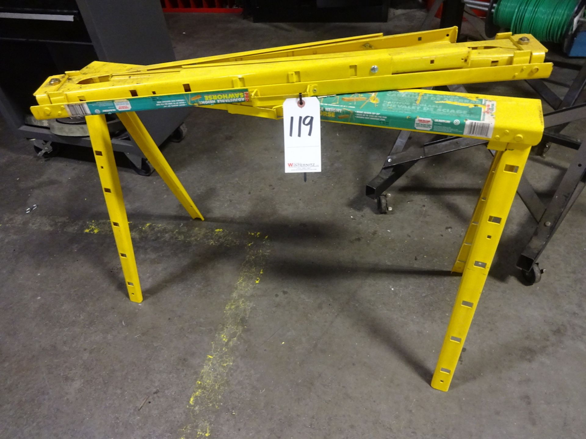 (1) Pair Adjustable Height Saw Horses