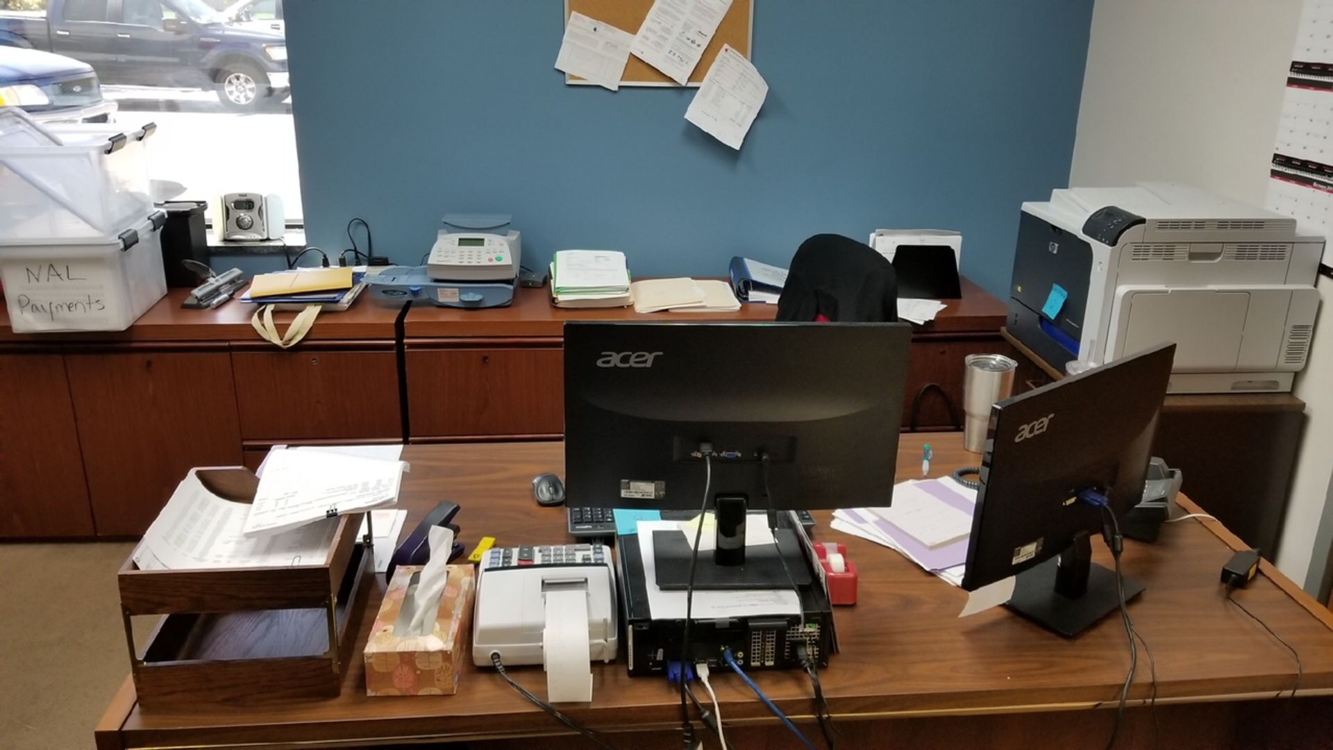 Lot: Desk, Chairs, Lateral File Cabinets (No Computers or Printer) - Image 2 of 3