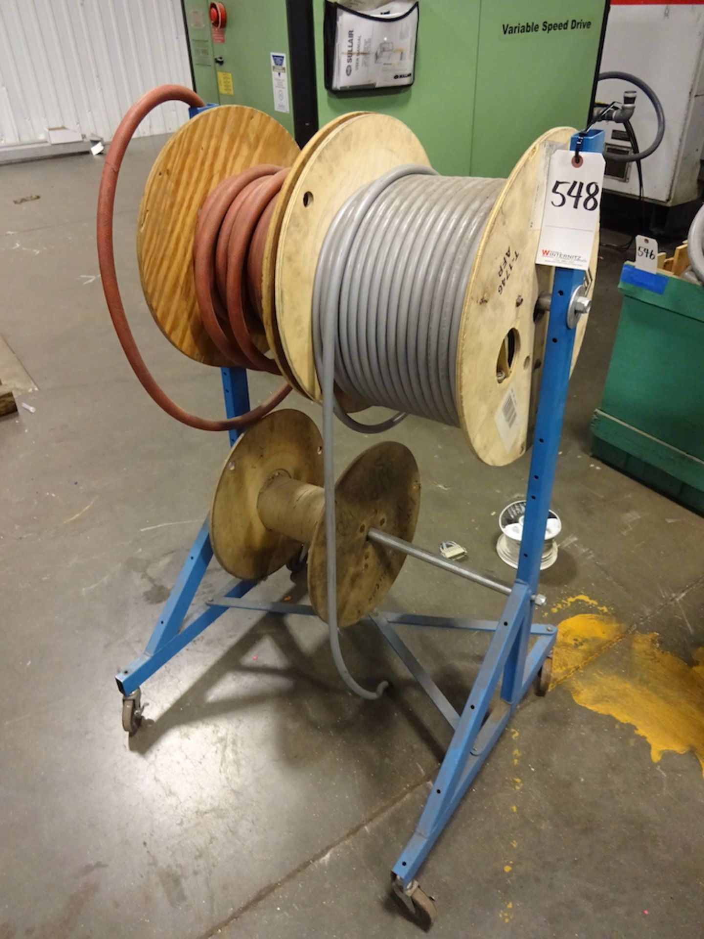 LOT: Wire & Hose on Cart