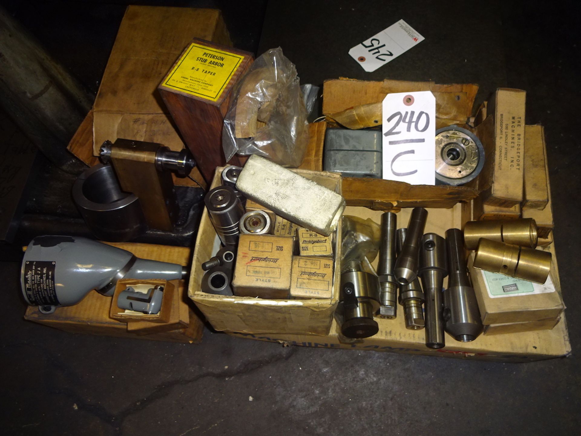 LOT: Bridgeport Accessories including Right Angle Head & Quill Master Head
