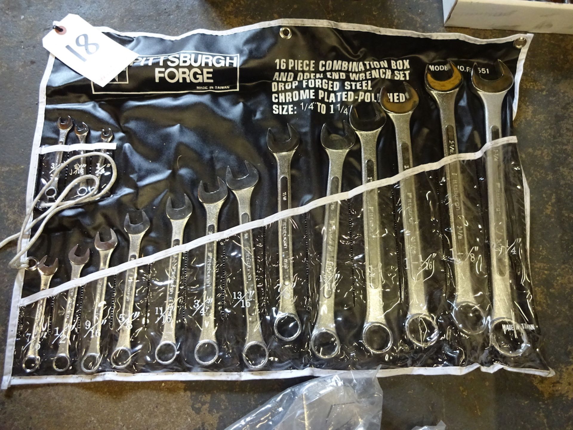 Pittsburgh Forge 16-Piece Combination Box & Open End Wrench Set, 1/4 in. to 1-1/4 in.