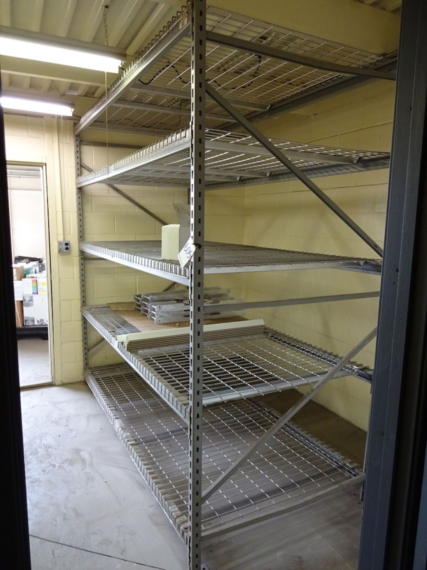 (1) Section Storage Rack with Wire Mesh Decking