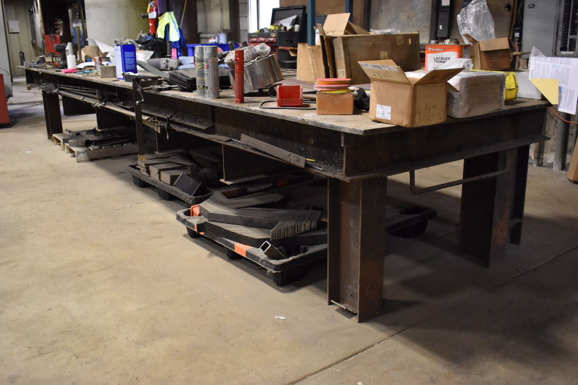 60 in. x 18 ft. 9 in. Heavy Duty Steel Welding Table