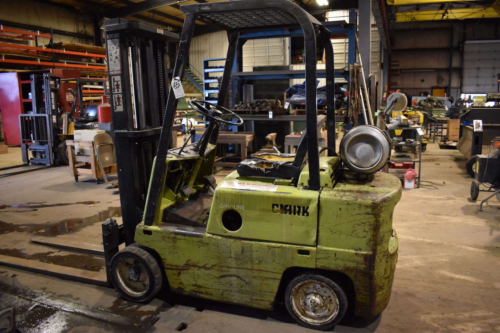 Clark 5000 lb. Model C500-50 LP Forklift Truck, S/N 355 264 3485, 60 in. Forks, 3-Stage Mast (lift - Image 3 of 5