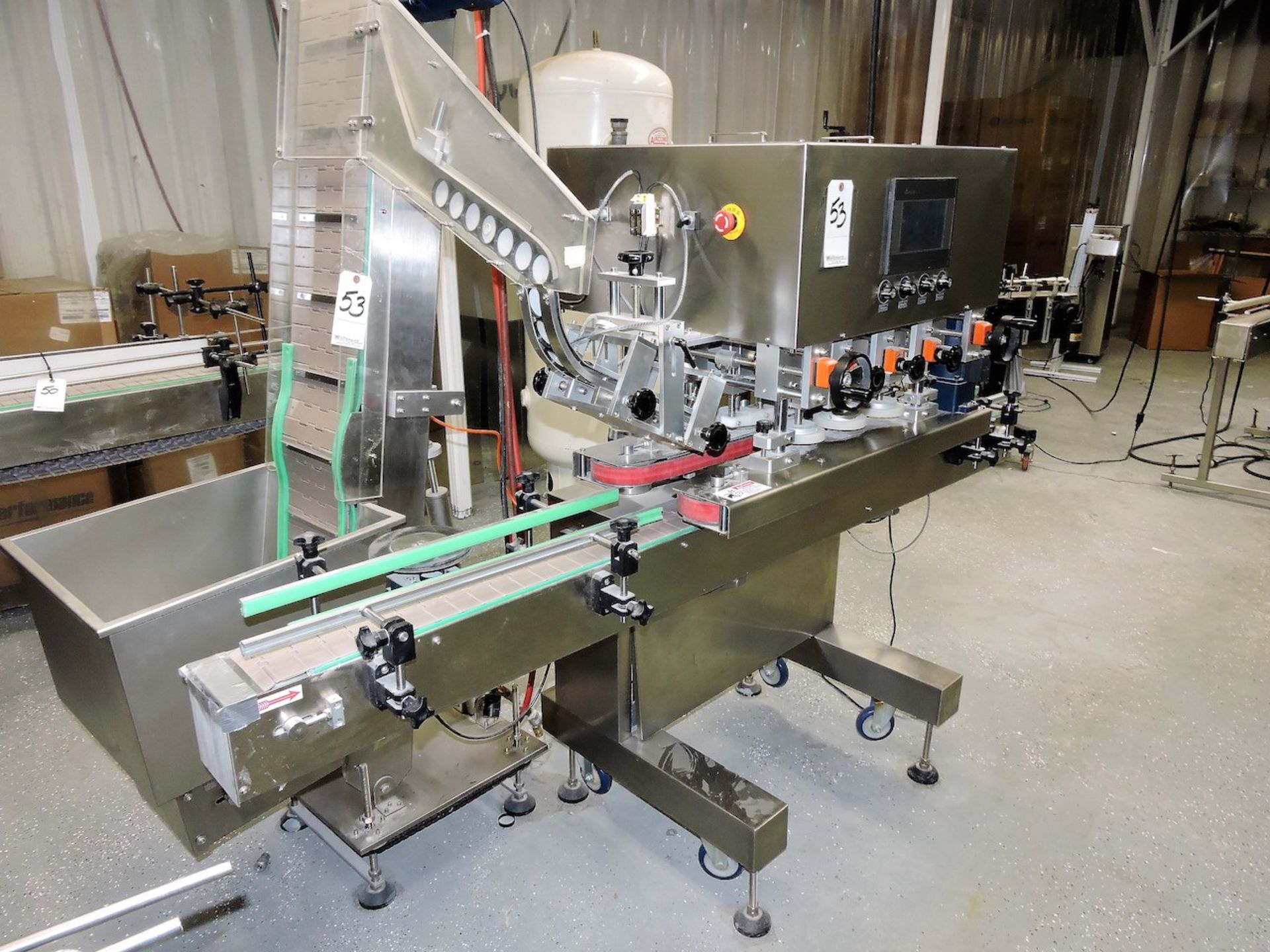 2018 DELTA CAPPER 6 SPINDLE WITH 7FT CONVEYOR WITH BXG CAP AUTO FEEDER - Image 2 of 6