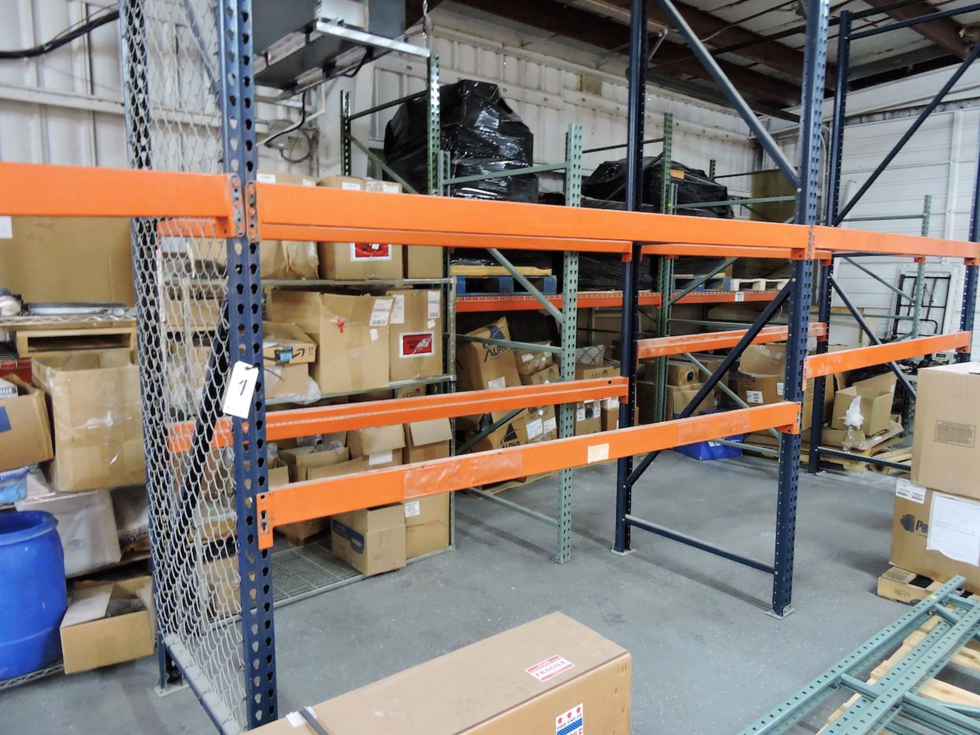 PALLET RACKING 4 UPRIGHTS 10 BEAMS 42” WIDE X 96” LONG X 12 FT HIGH 5000 LB LOAD CAPACITY
