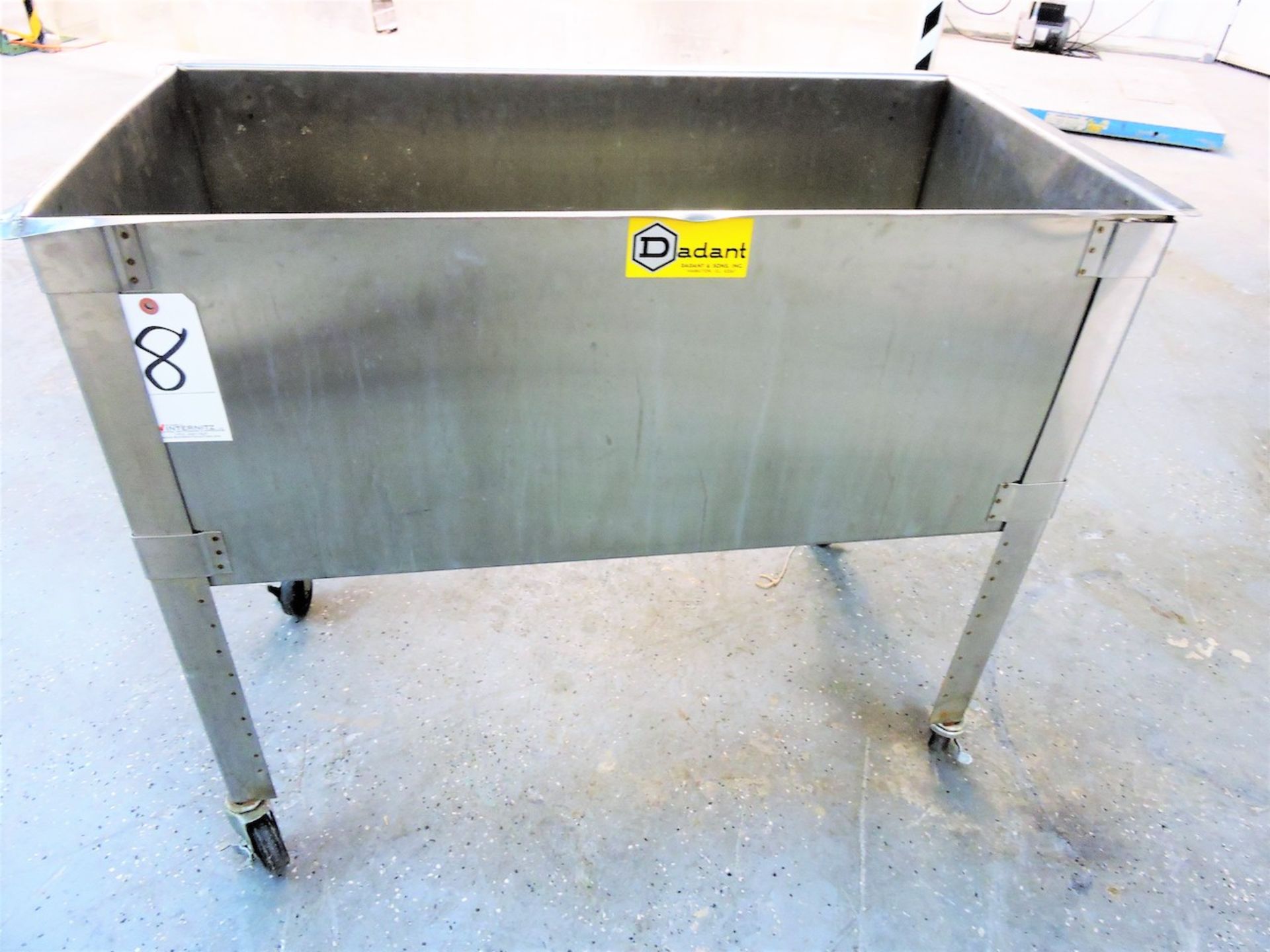 DADANT STAINLESS STEEL SINK, 22” WIDE X 36” LONG X 16” DEEP