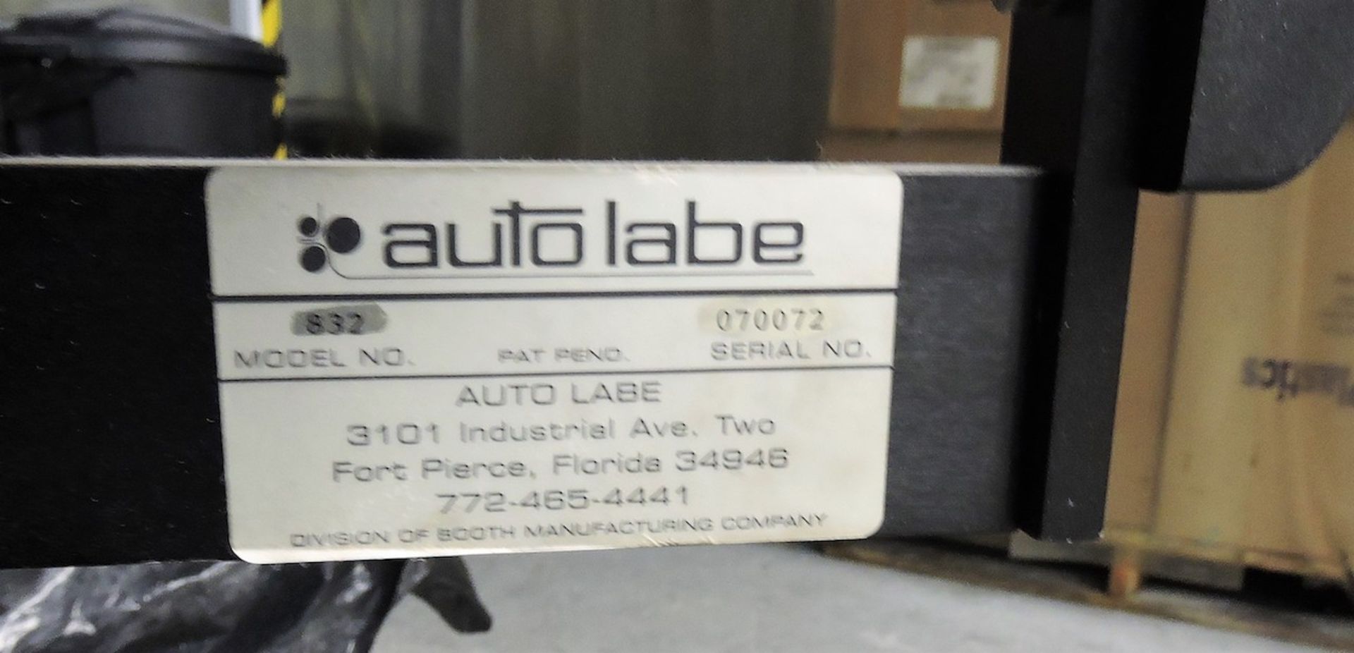 AUTOLABE MODEL 832 32” DIAMETER - Image 3 of 3