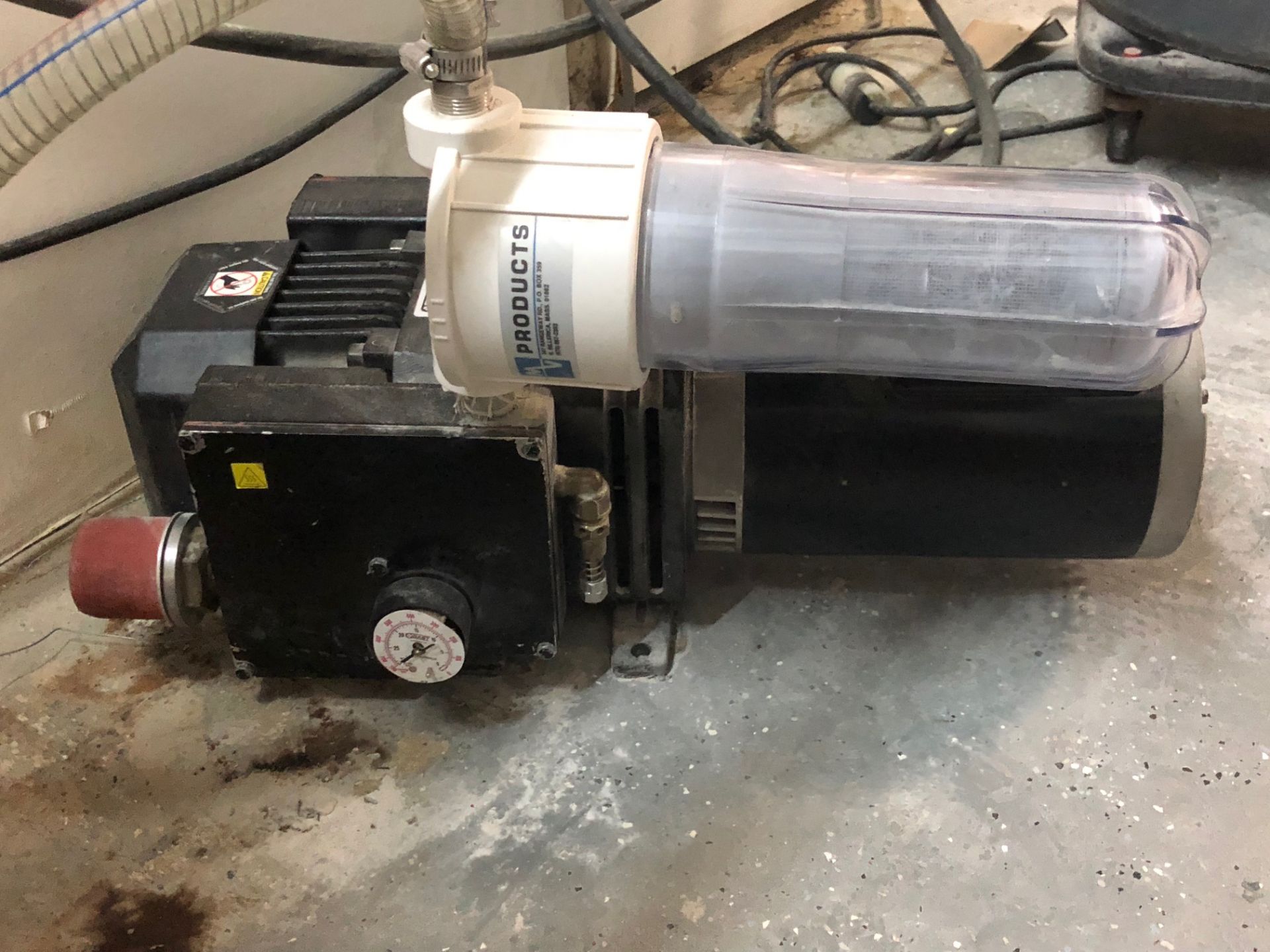 GAST Vacuum pump, Model number 2070-v128-t903x, With extra air filtration, 110v single phase