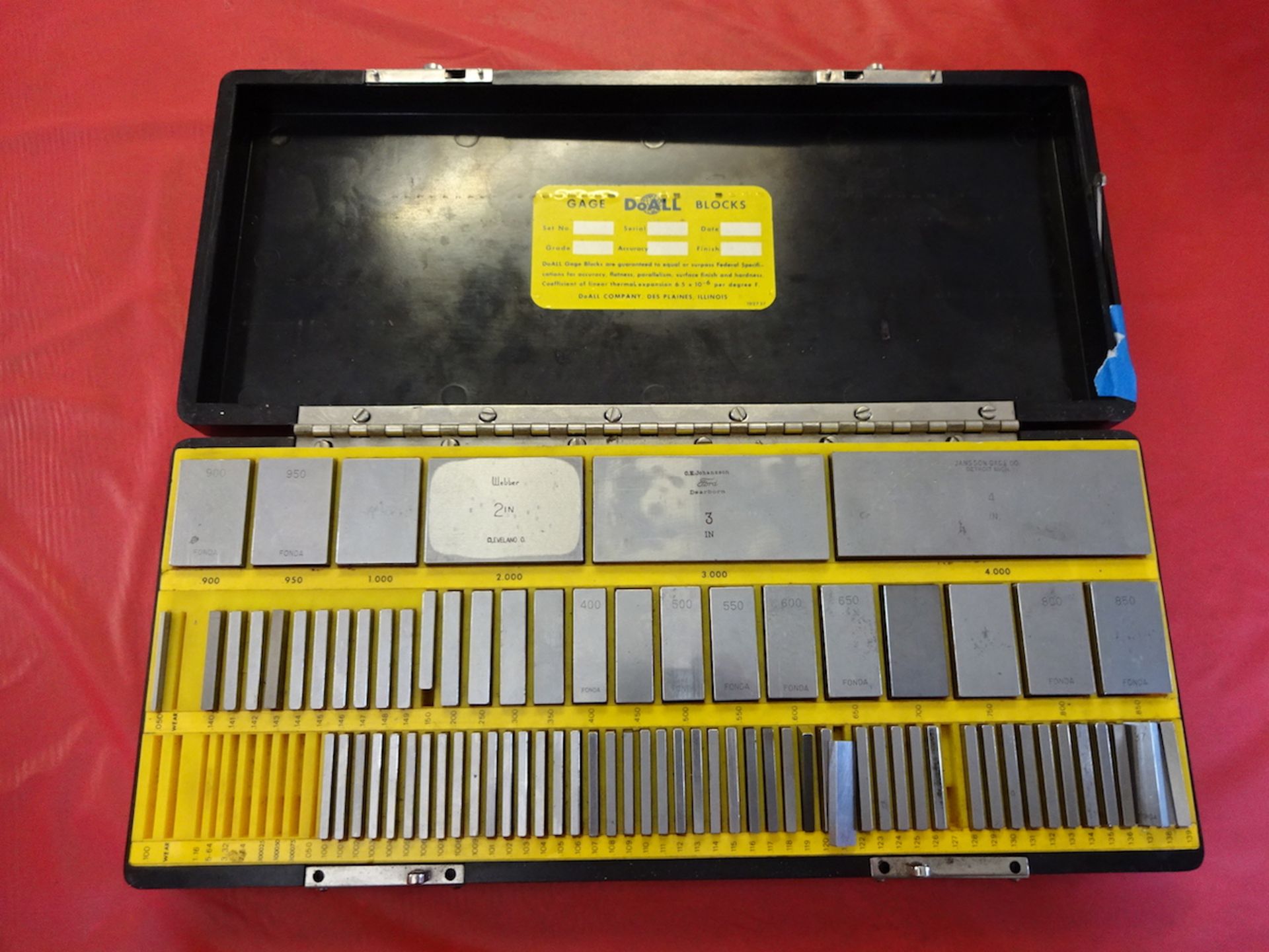 DoAll Gauge Block Set