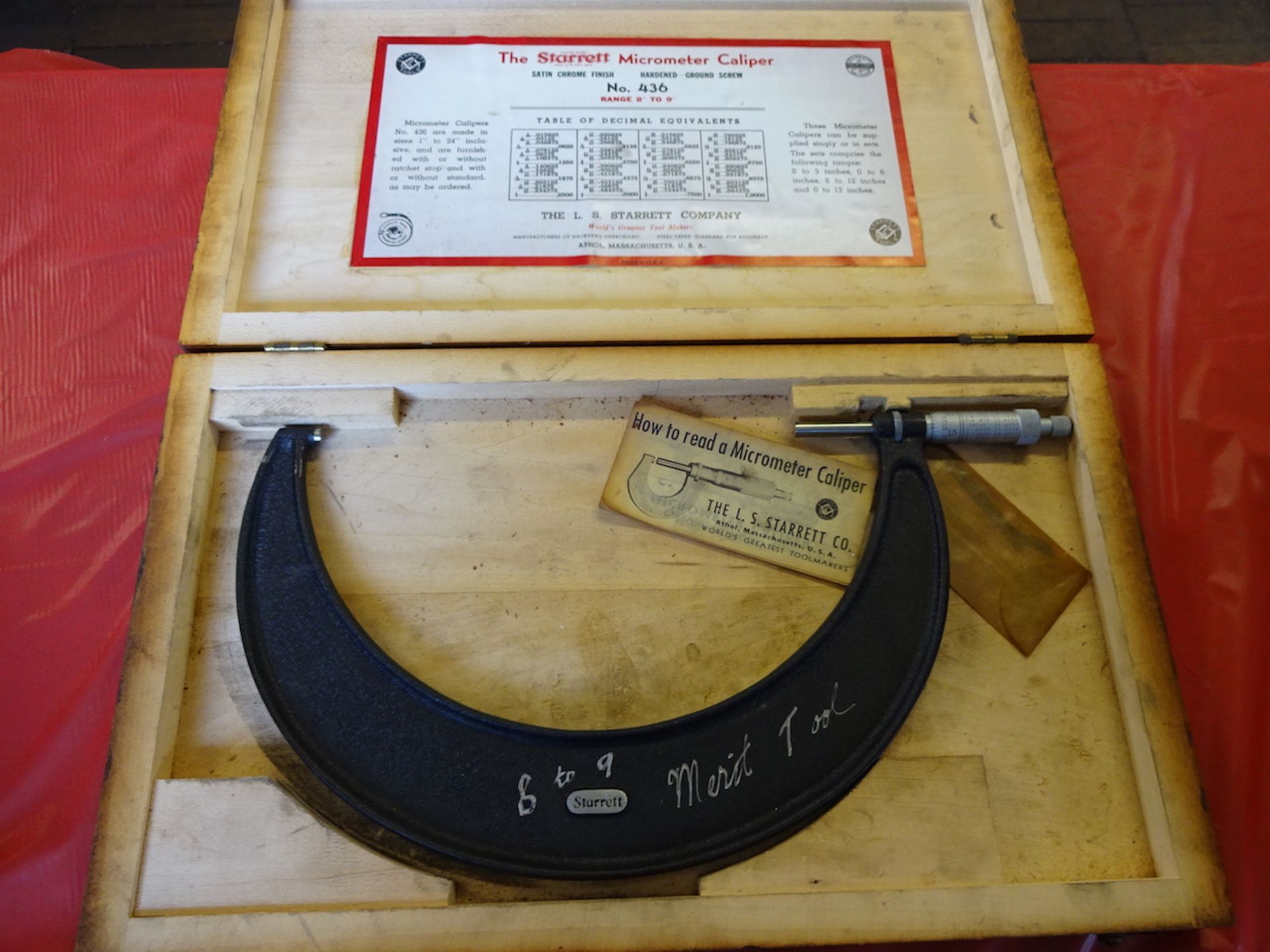 Starrett 8 in. - 9 in. Micrometer