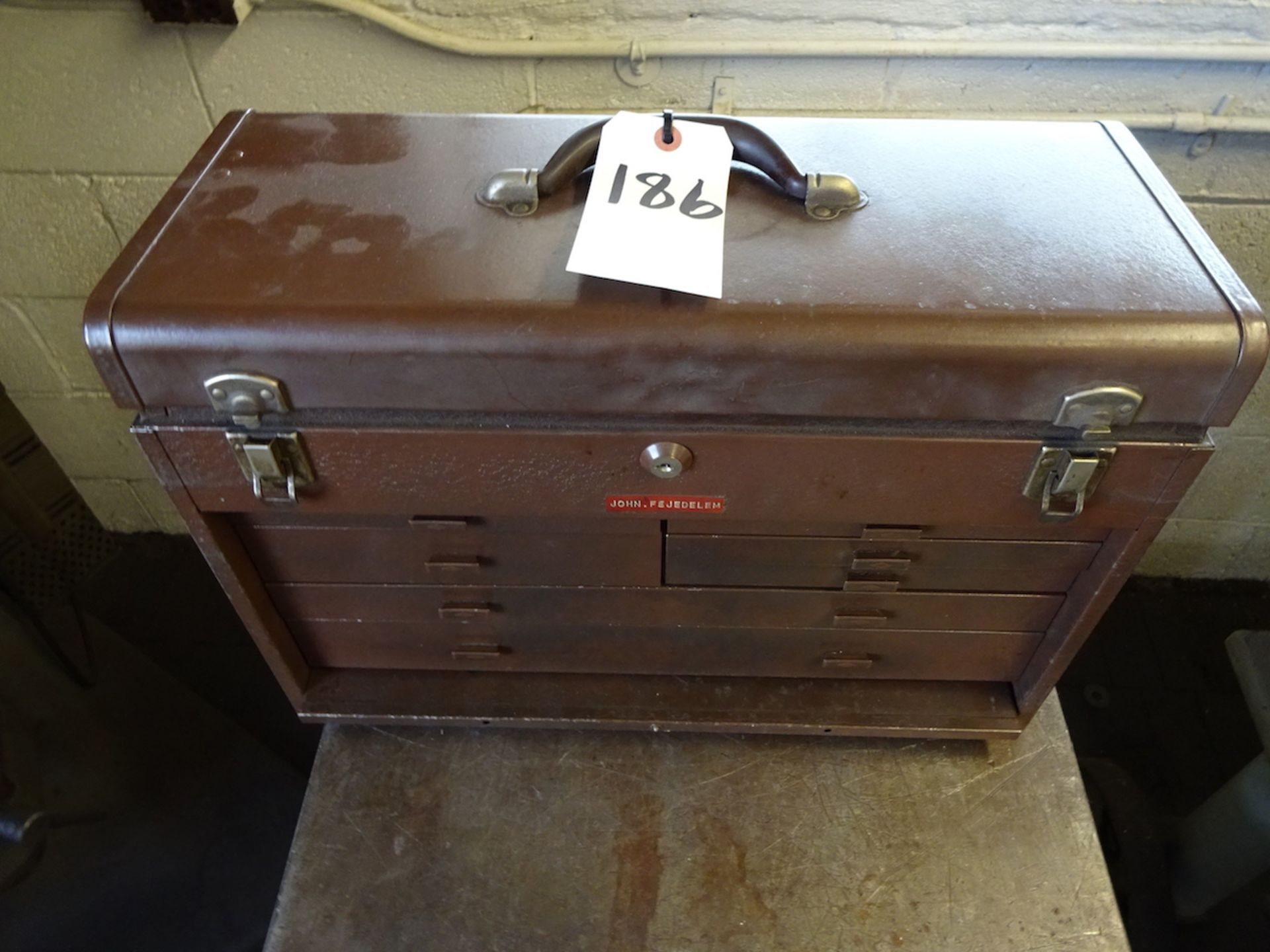 LOT: Tool Box with Contents including Dies, Taps, Milling Cutters, etc.