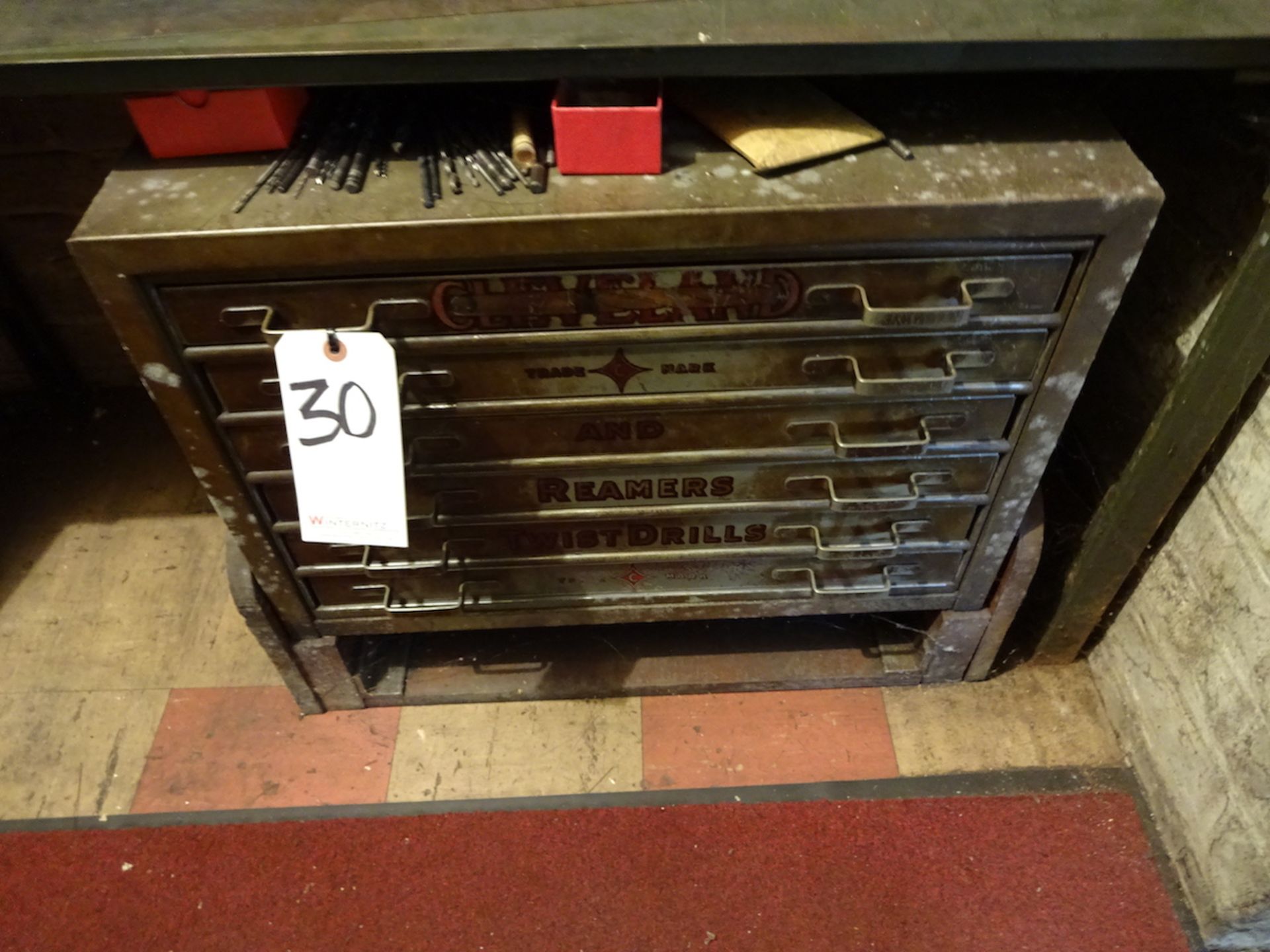 LOT: Drill Cabinet with Drills