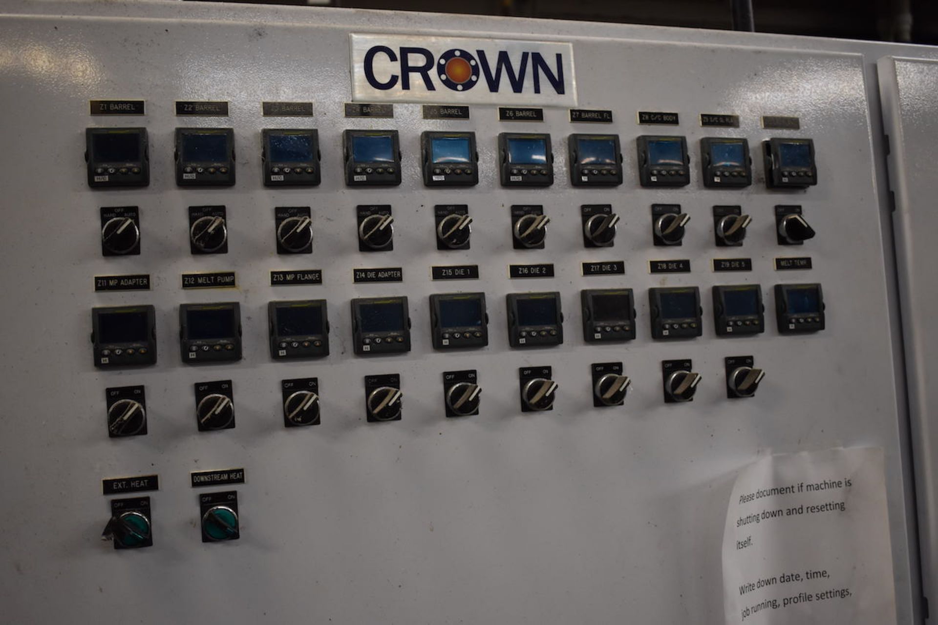 CROWN 48” MODEL EXT 4.5 4.5” PLASTIC PET EXTRUSION LINE: CROWN EXTRUDER S/N 1811 (2014), - Image 19 of 22