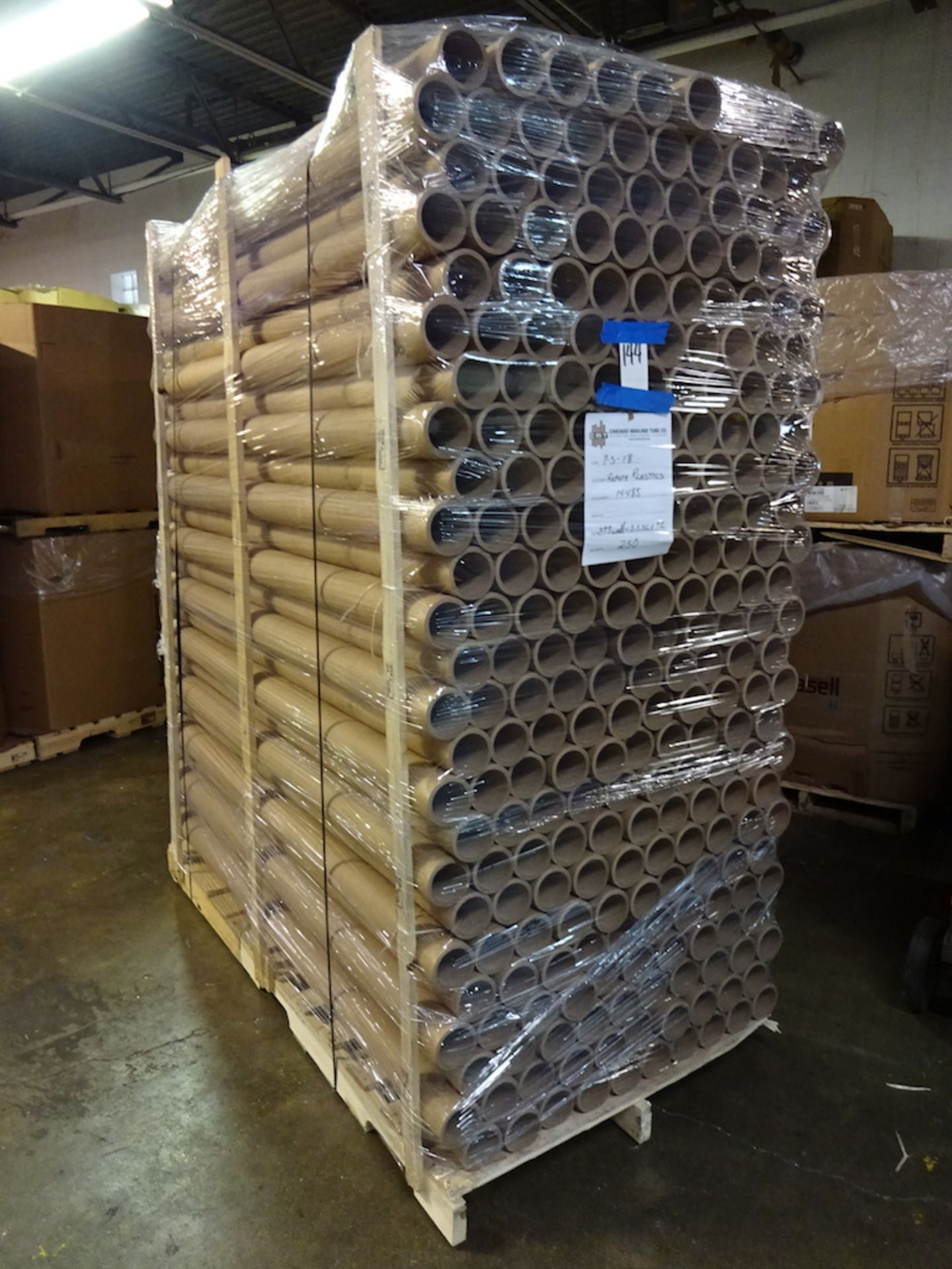 LOT: 250 (APPROX.) TUBES; .375 WALL X 3.036 X 72"