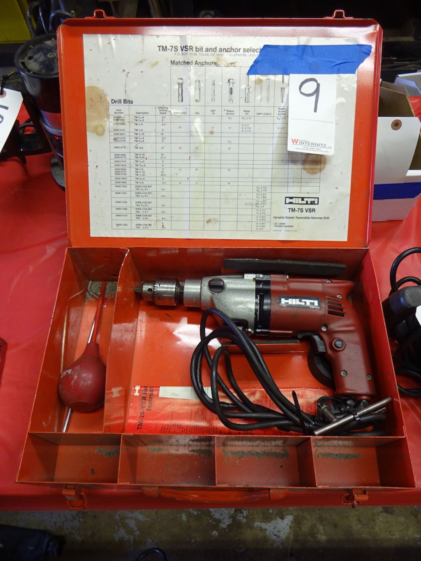 HILTI MODEL TM-75 VSR VARIABLE SPEED REVERSIBLE HAMMER DRILL