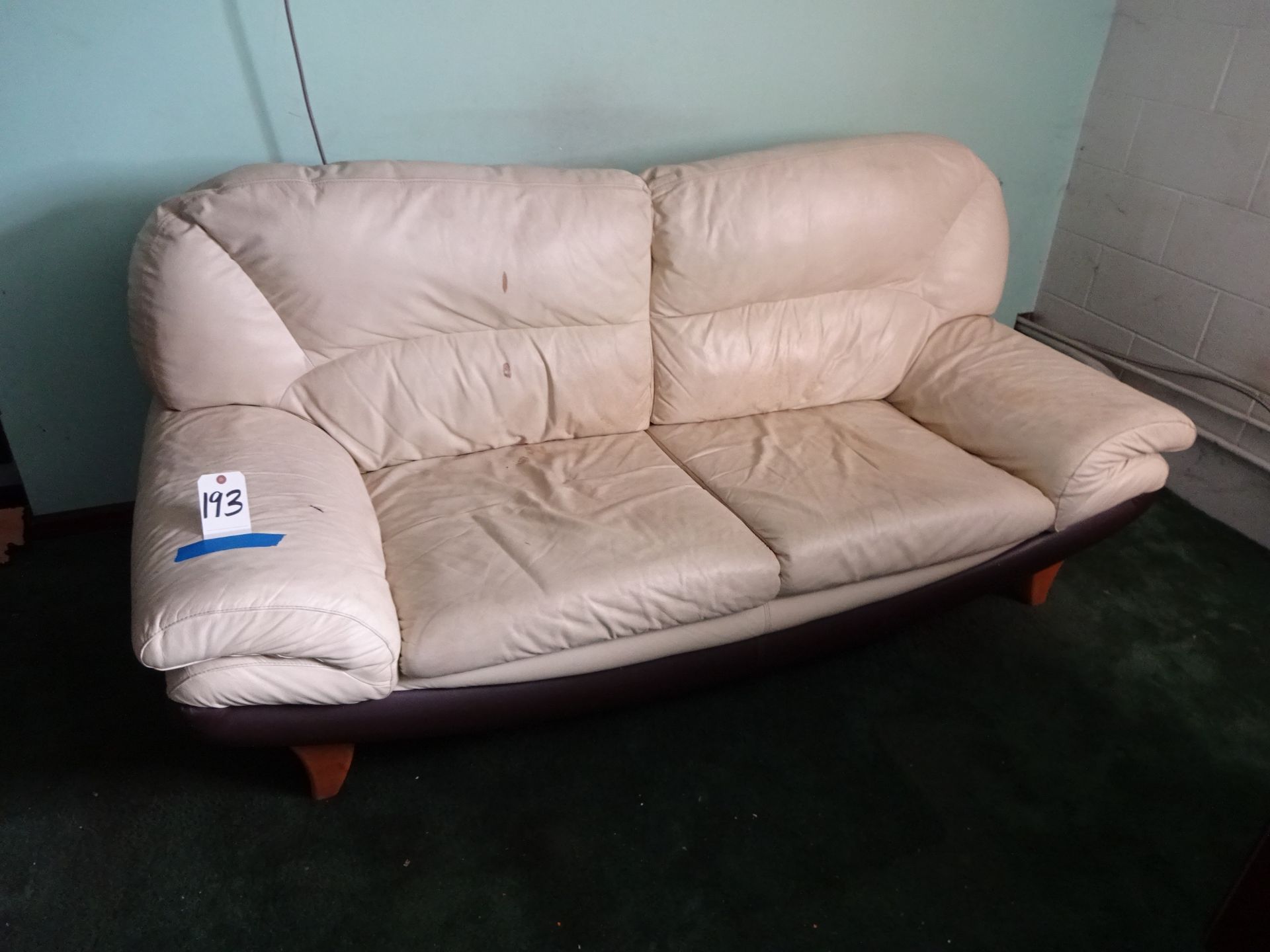 80'' leather sofa
