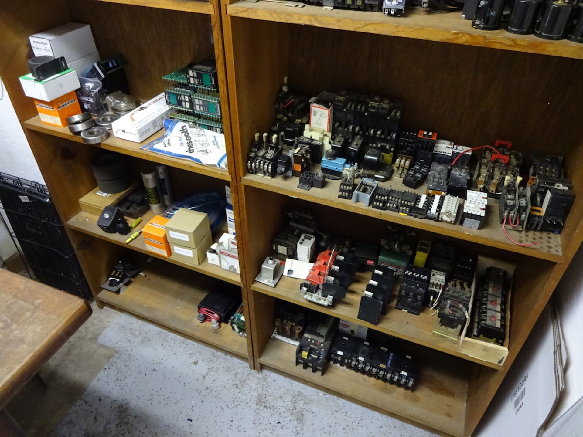 LOT: (2) WALL UNITS W/ CONTENTS, INCLUDING - BEARINGS, & ELECTRICAL PARTS - Image 3 of 3