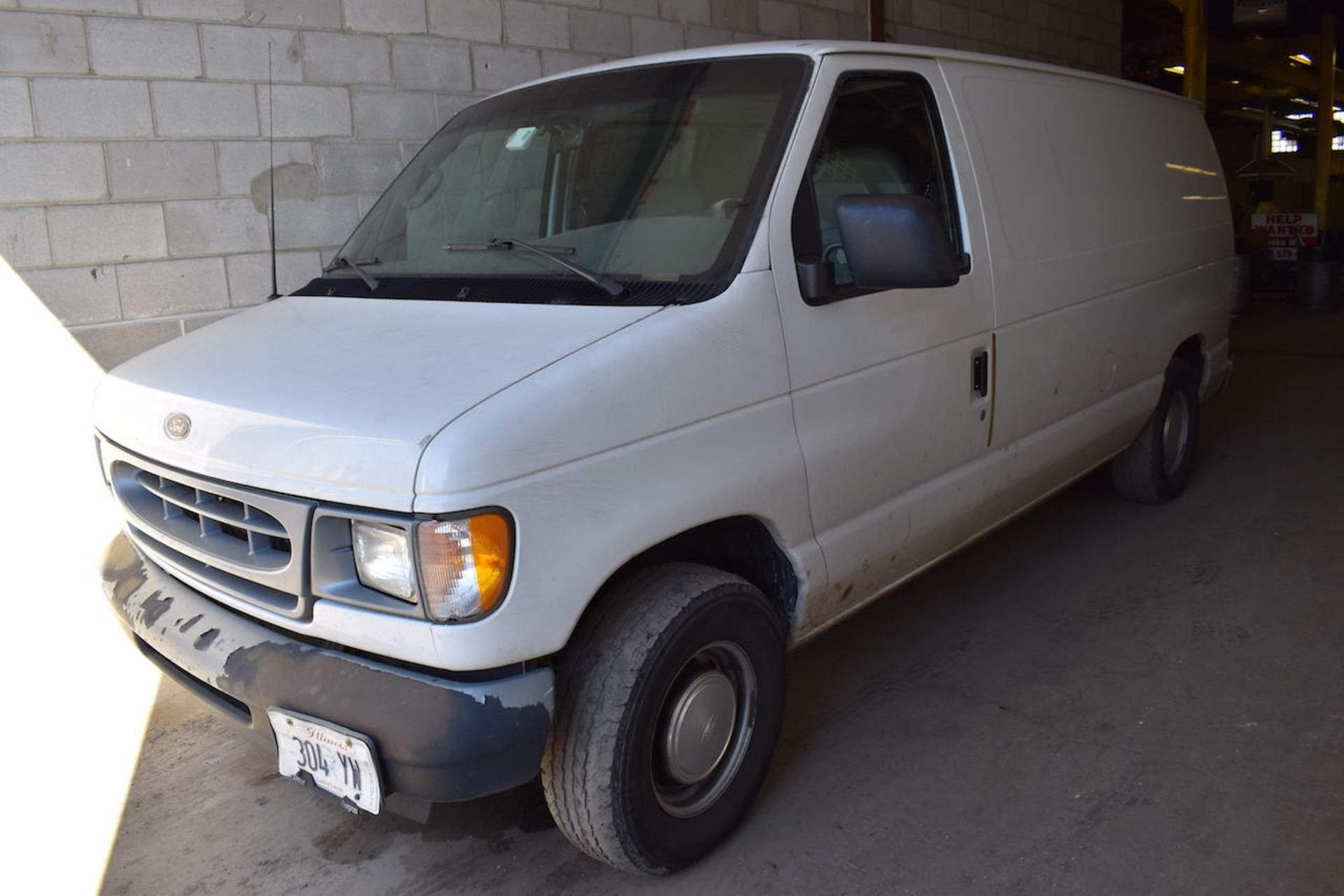 2001 Ford E-350 Cargo Van, VIN 1FTRE14201HB52213, 107,921 miles indicated, A/C, AM/FM Radio, Roll-up