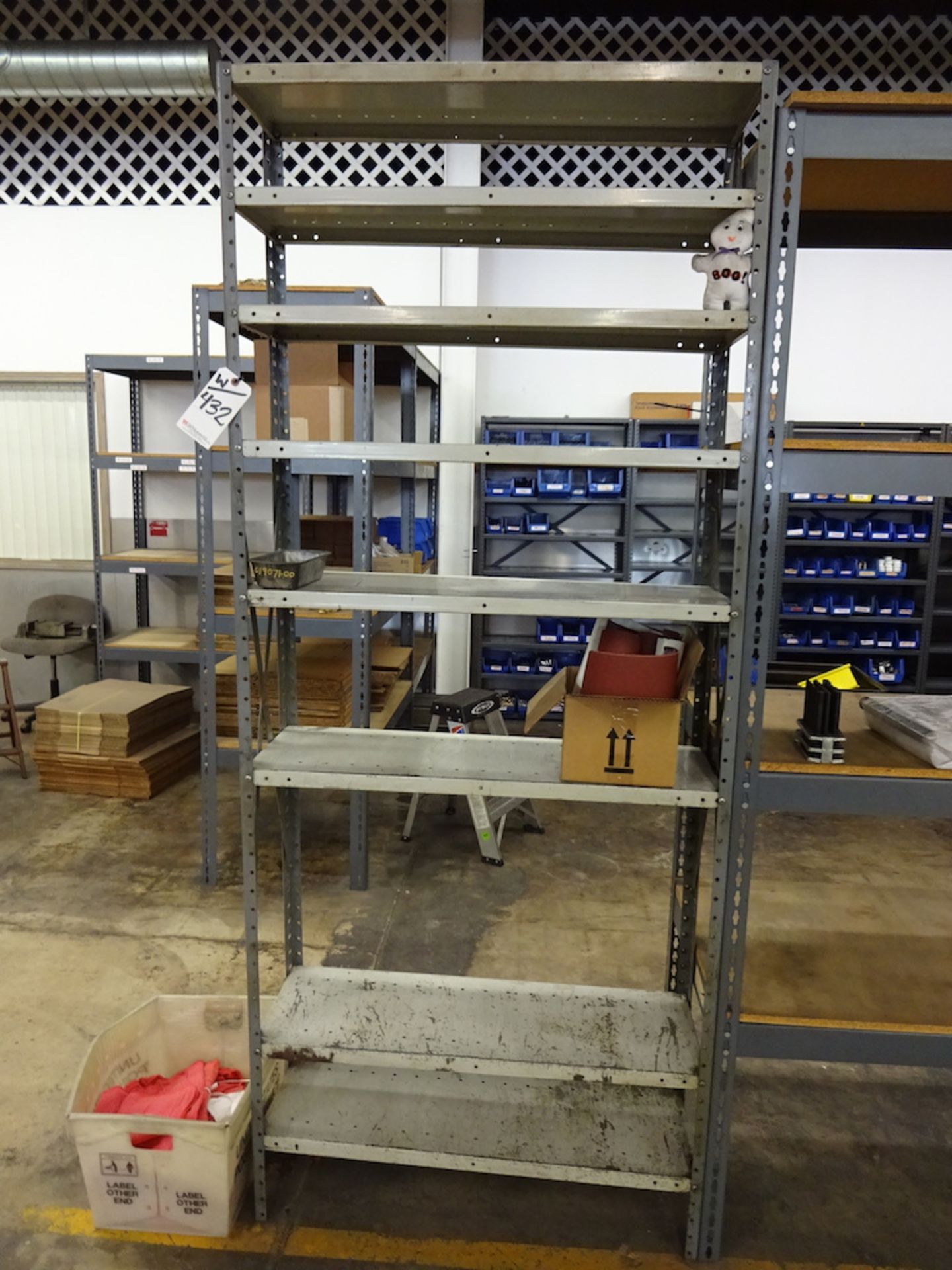 LOT: (3) Sections Steel Shelving & 24-Drawer Parts Bin - Image 2 of 2