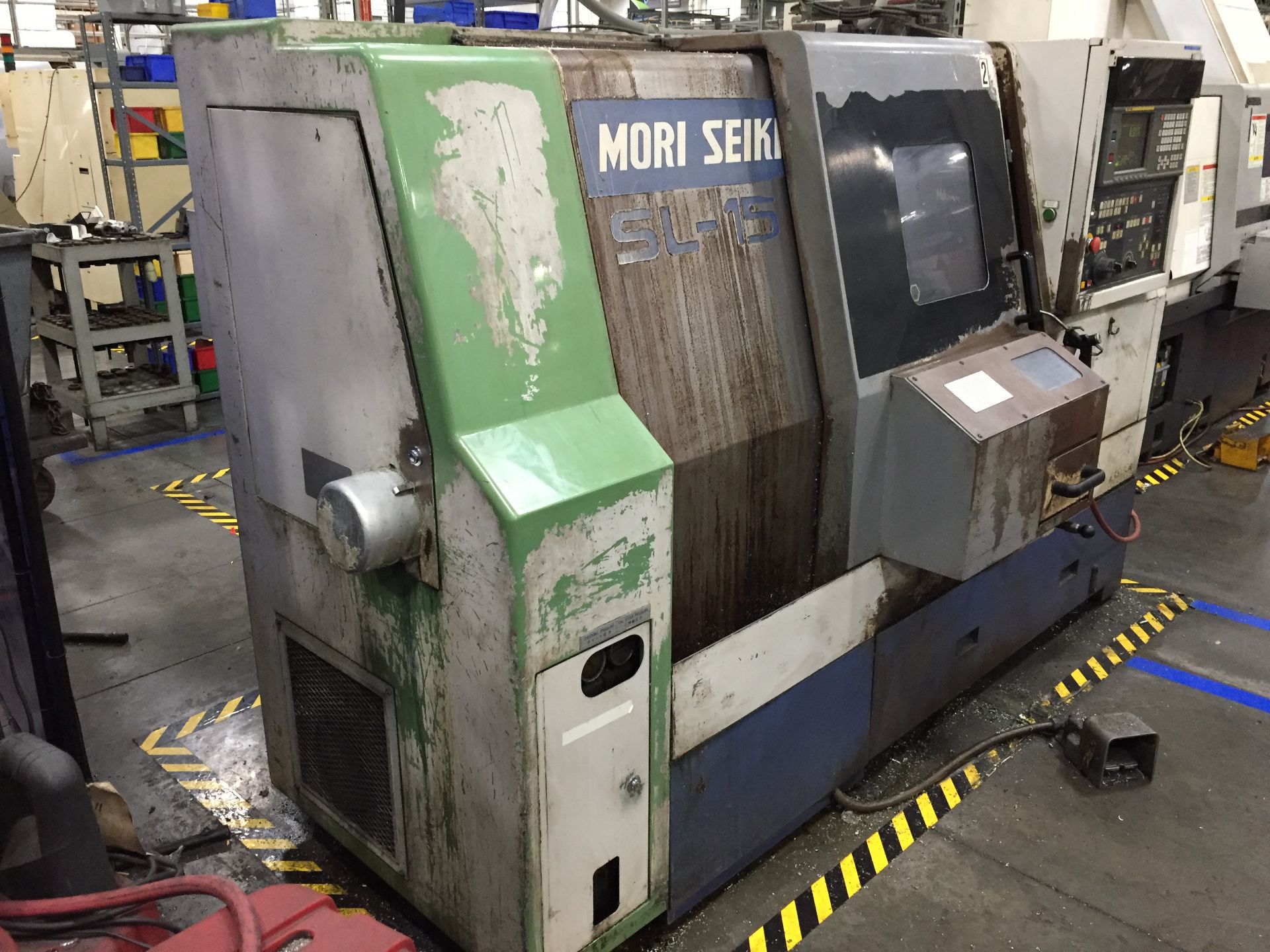 MORI SEIKI SL-15 2 AXIS SLANT BED CNC LATHE, S/N 1665, - Image 3 of 9