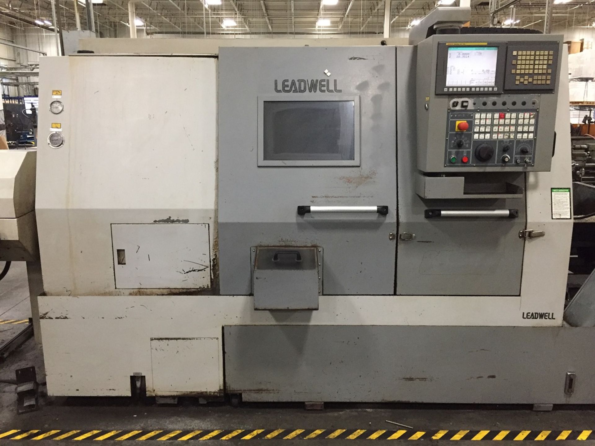 LEADWELL MODEL T-8 2-AXIS SLANT BED CNC LATHE (2008) - Image 4 of 13