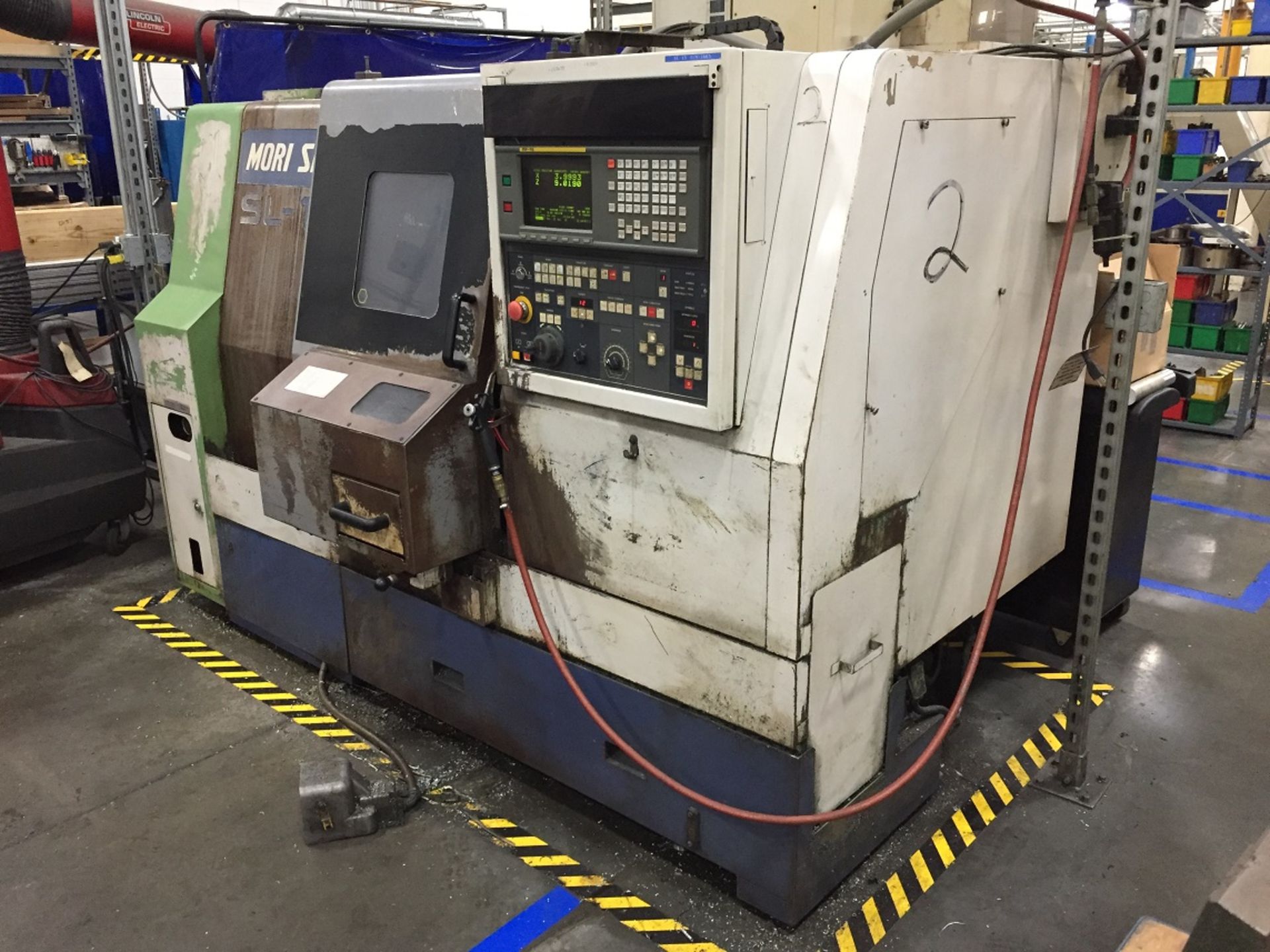 MORI SEIKI SL-15 2 AXIS SLANT BED CNC LATHE, S/N 1665,