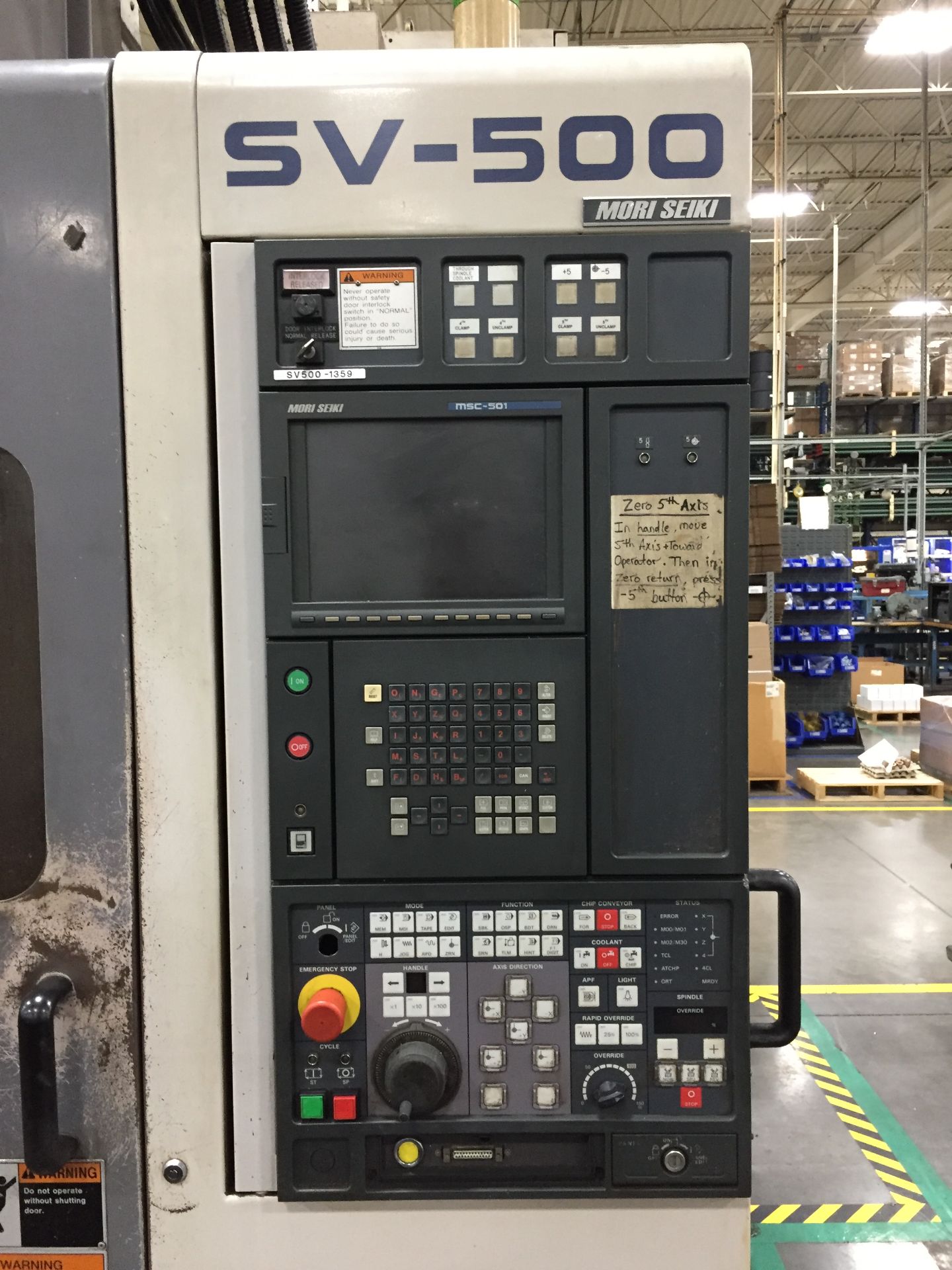 MORI SEIKI SV-500/40 5 AXIS VERTICAL MACHINING CENTER (1998) - Image 8 of 21