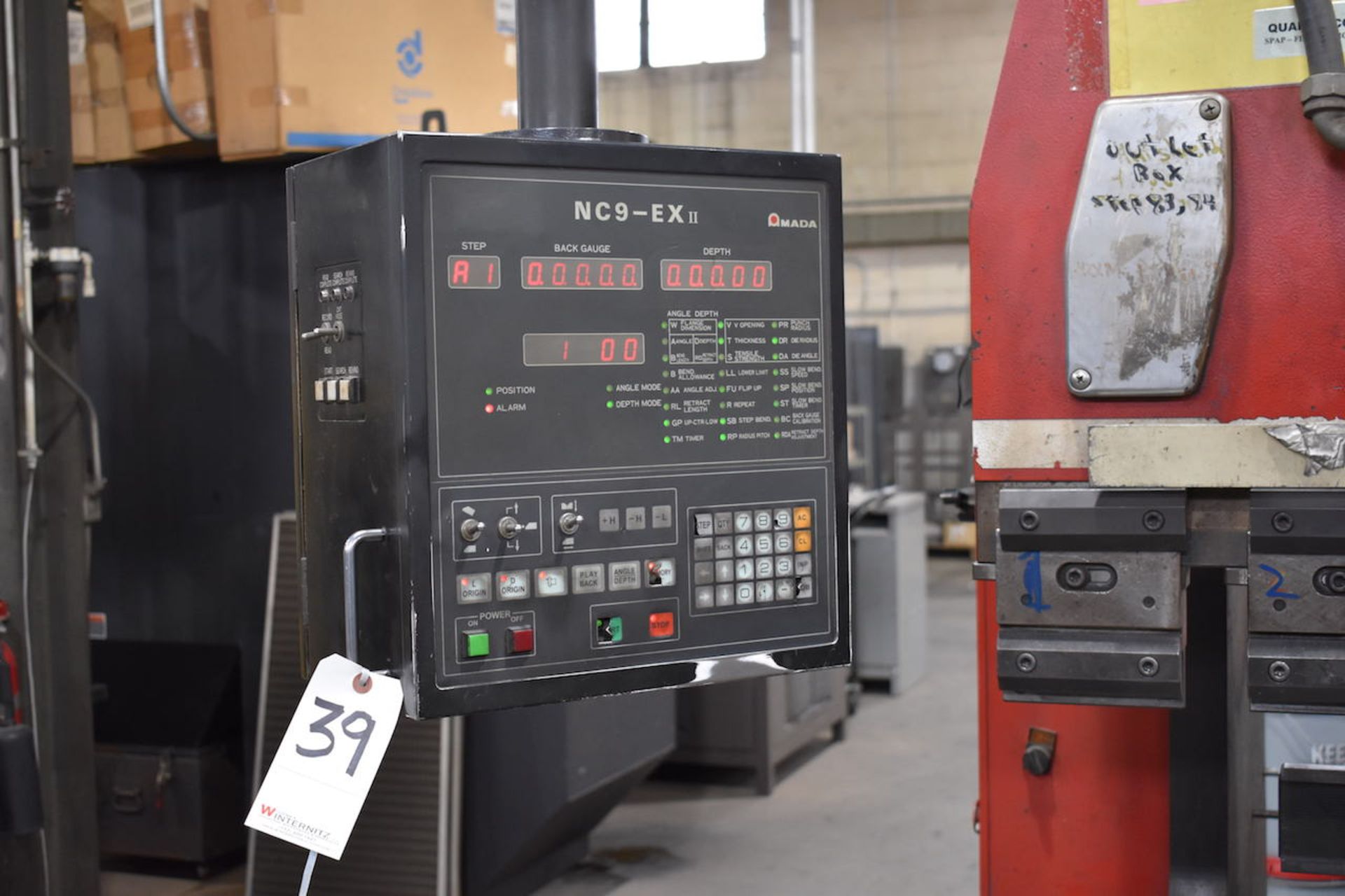 Amada 94 in. x 80 Ton Model RG-80 CNC Hydraulic Press Brake, S/N A10554 (1994), Amada NC9-EX II - Image 10 of 10