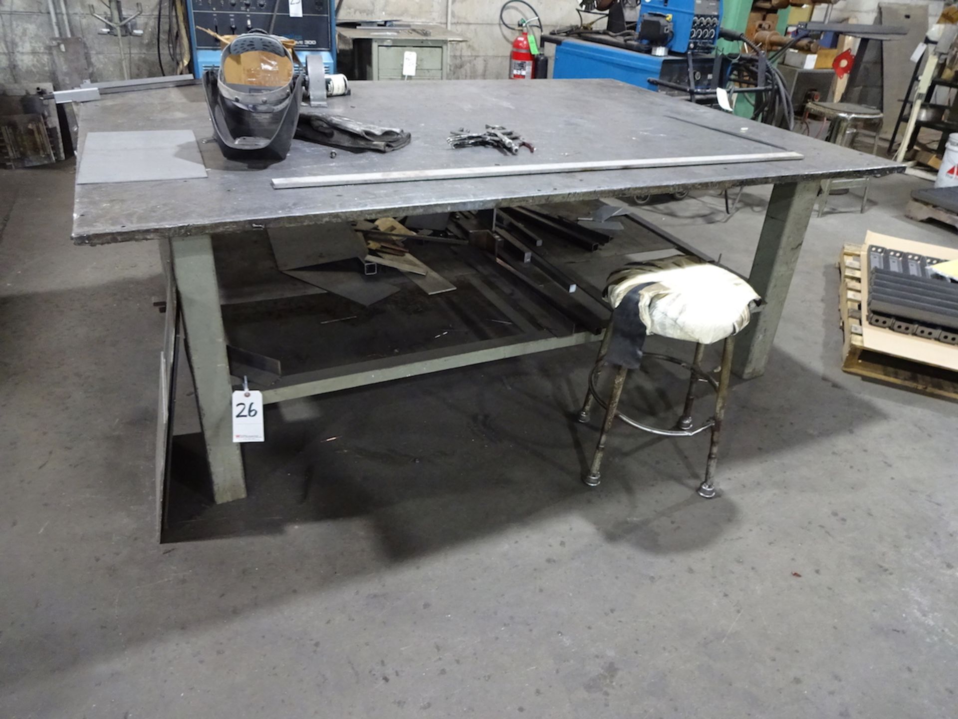 86 in. x 60 in. (approx.) Heavy Duty Steel Welding Table