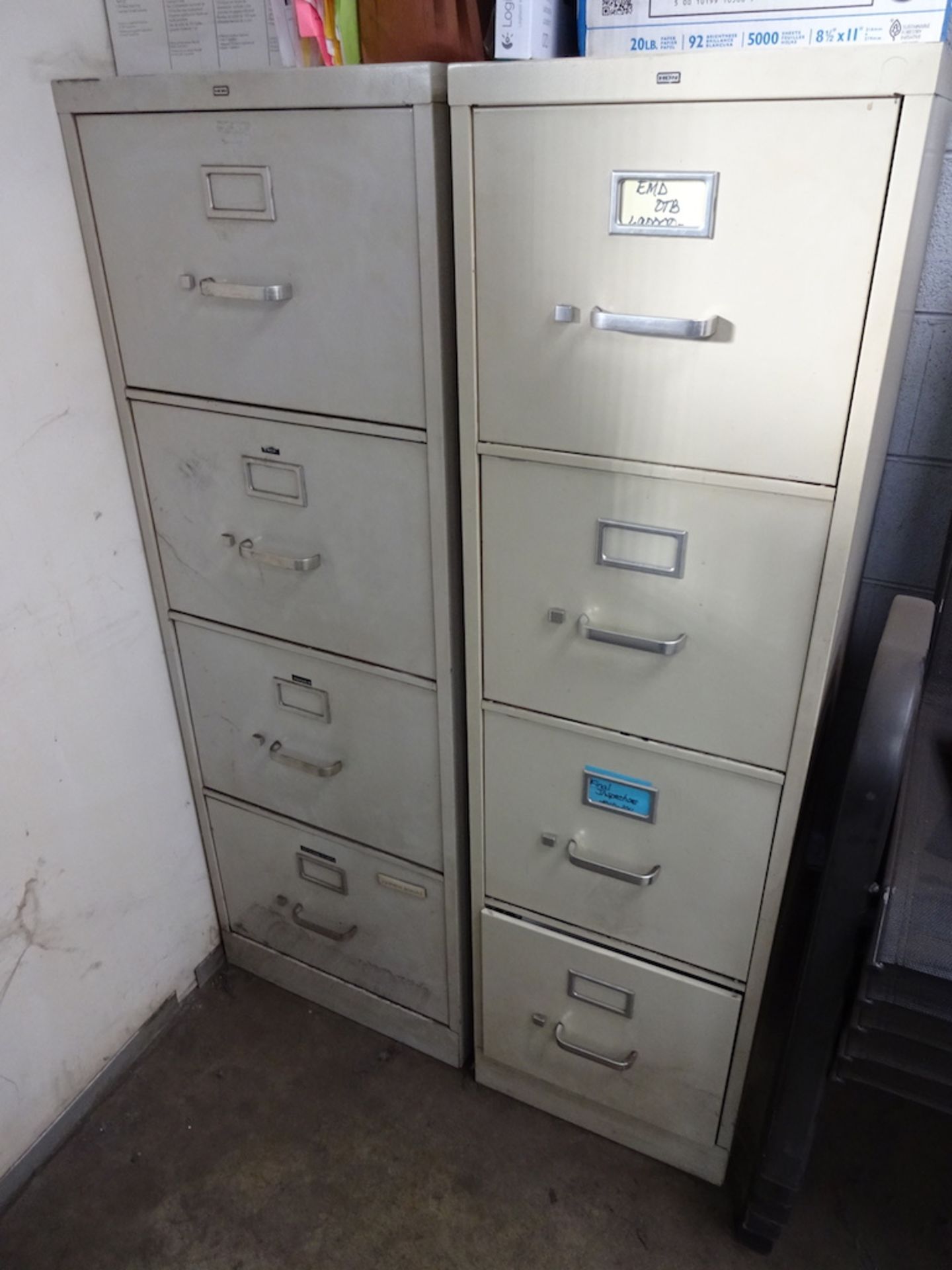 LOT: Corner Desk, Computer Desk, (2) 4-Drawer File Cabinets - Image 3 of 3