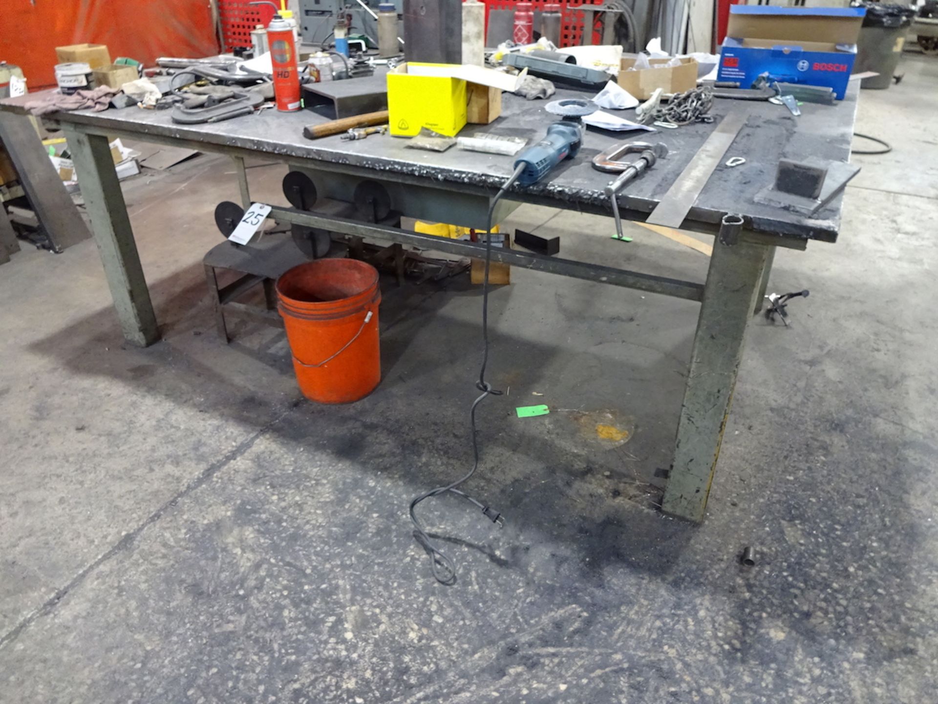 88 in. x 60 in. Heavy Duty Steel Welding Table