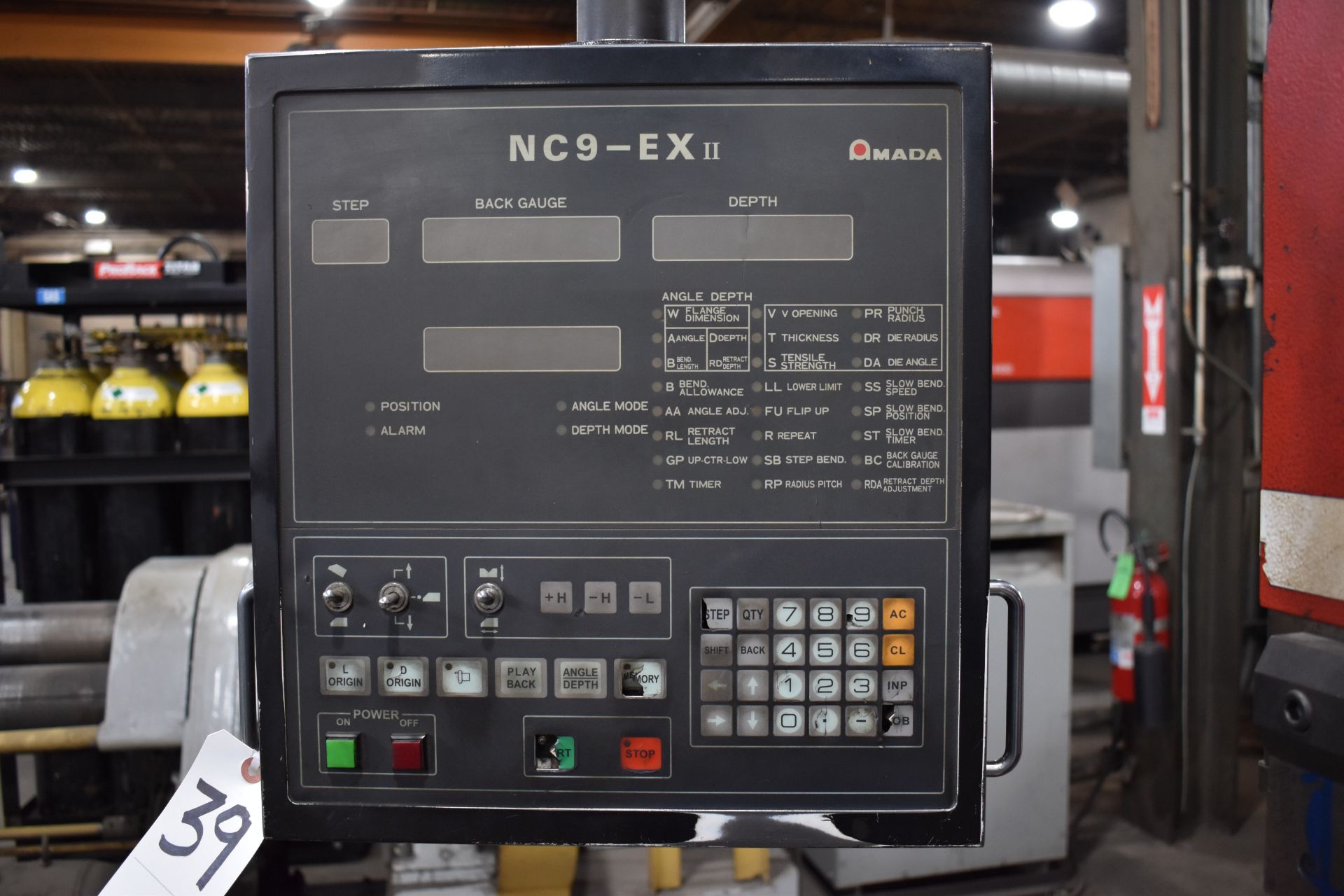 Amada 94 in. x 80 Ton Model RG-80 CNC Hydraulic Press Brake, S/N A10554 (1994), Amada NC9-EX II - Image 9 of 10