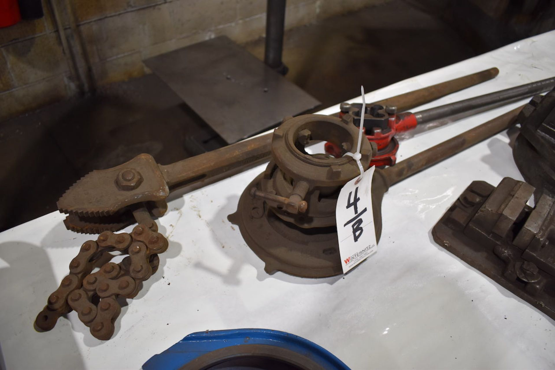 LOT: Pipe Threaders & Pipe Wrench