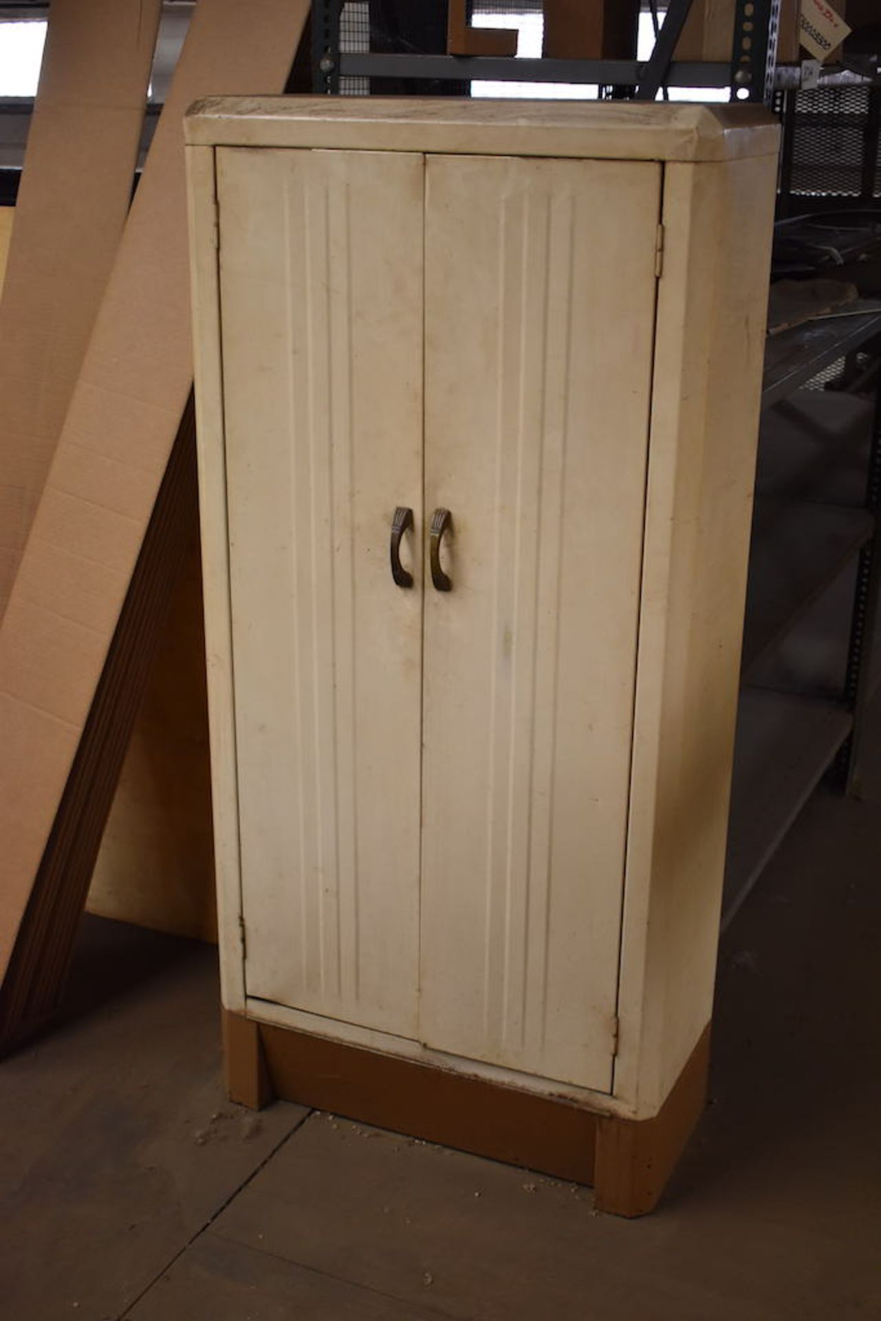 ASSORTED WORK BENCHES, FILE CABINETS, METAL SHELVING AND STORAGE CABINETS IN UPSTAIRS MEZZANINE. ( - Image 9 of 9