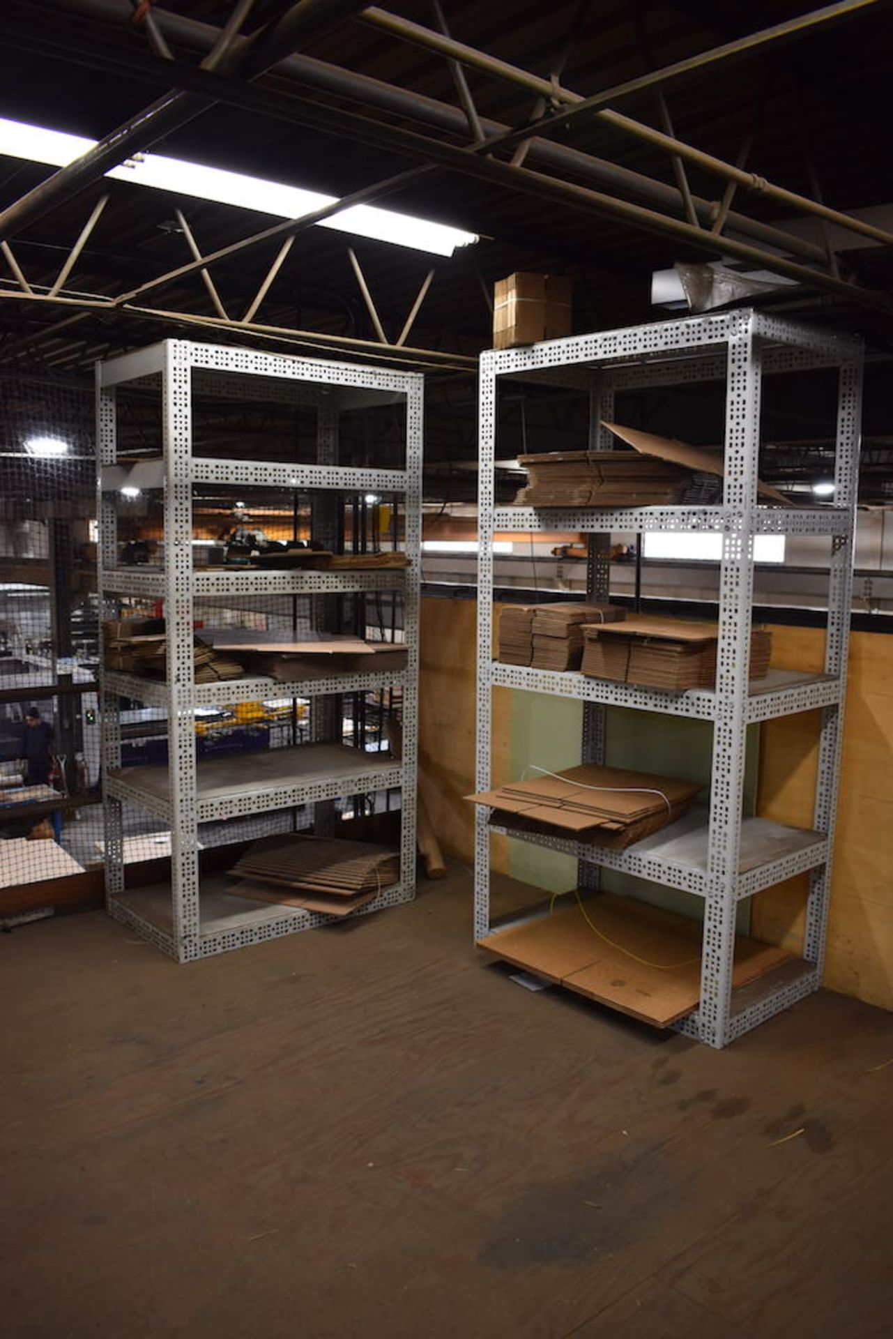 ASSORTED WORK BENCHES, FILE CABINETS, METAL SHELVING AND STORAGE CABINETS IN UPSTAIRS MEZZANINE. ( - Image 8 of 9