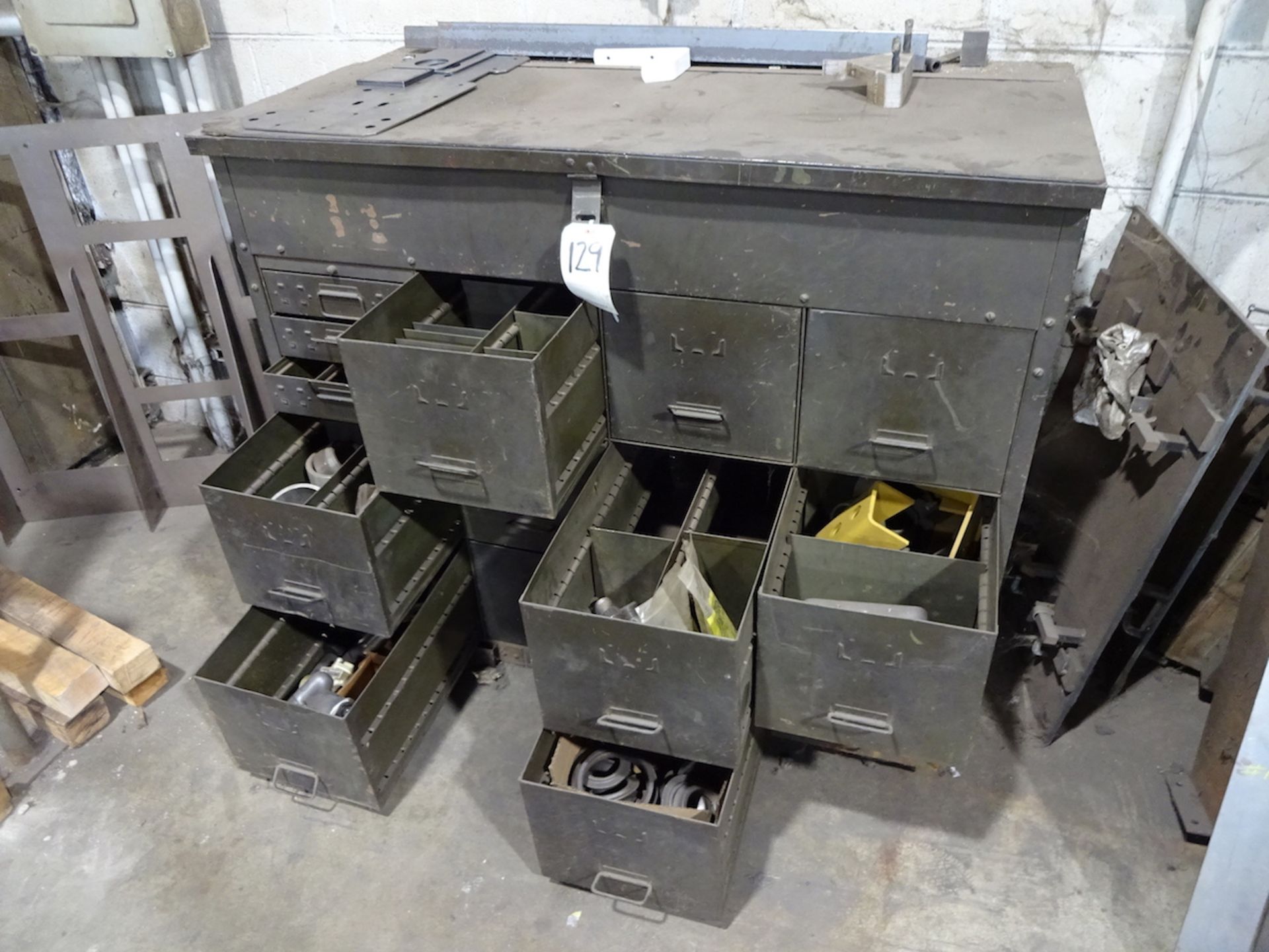 LOT: Parts Storage Cabinet with Contents