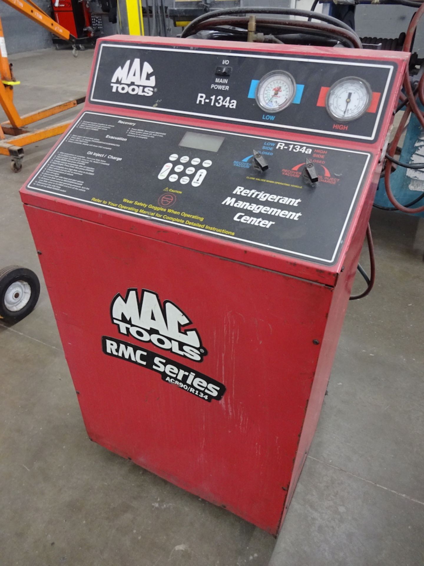 MAC TOOLS RMC SERIES MODEL AC890/R134A REFRIGERANT MANAGEMENT CENTER