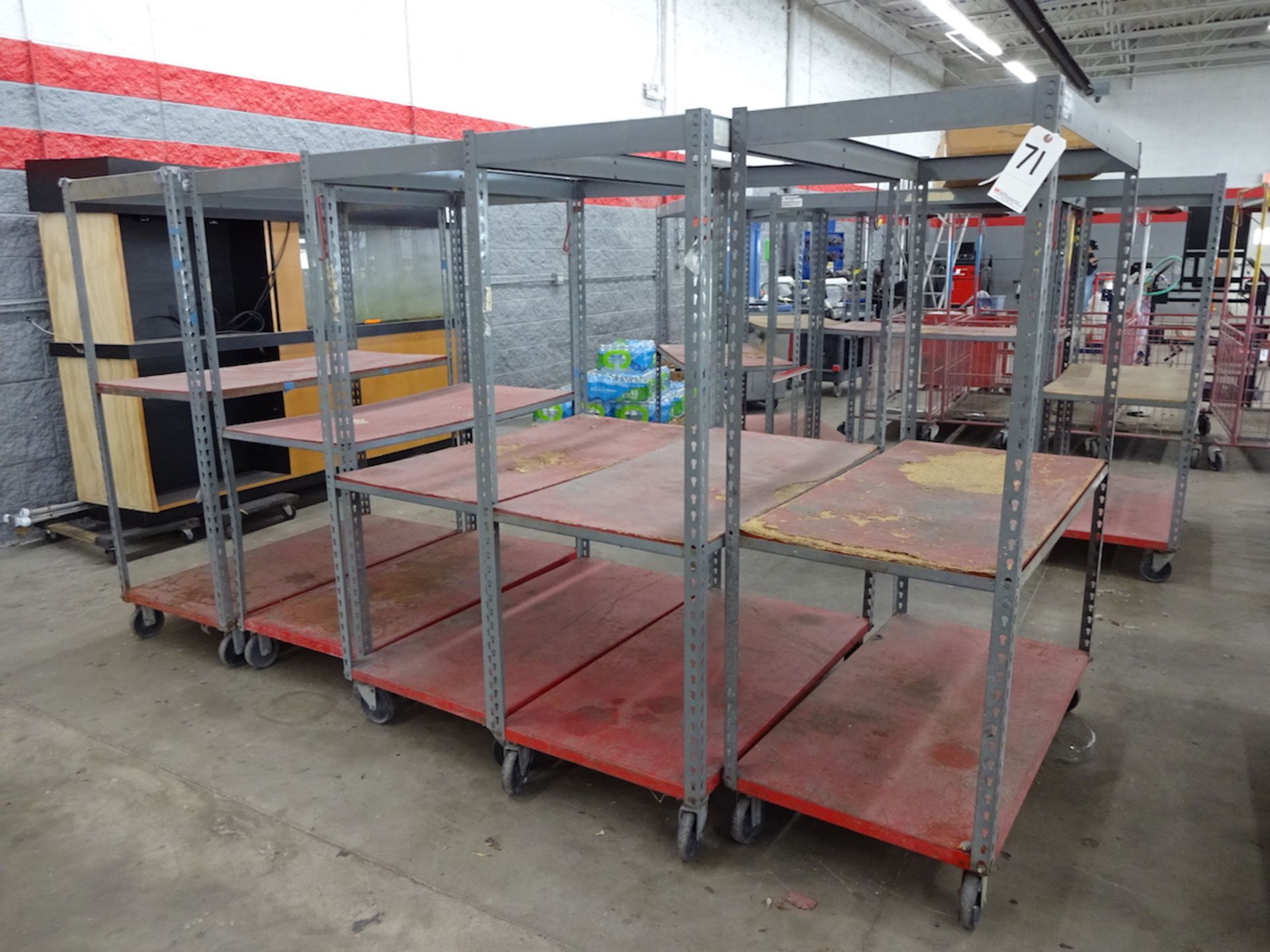 LOT: (5) ADJUSTABLE STEEL CARTS