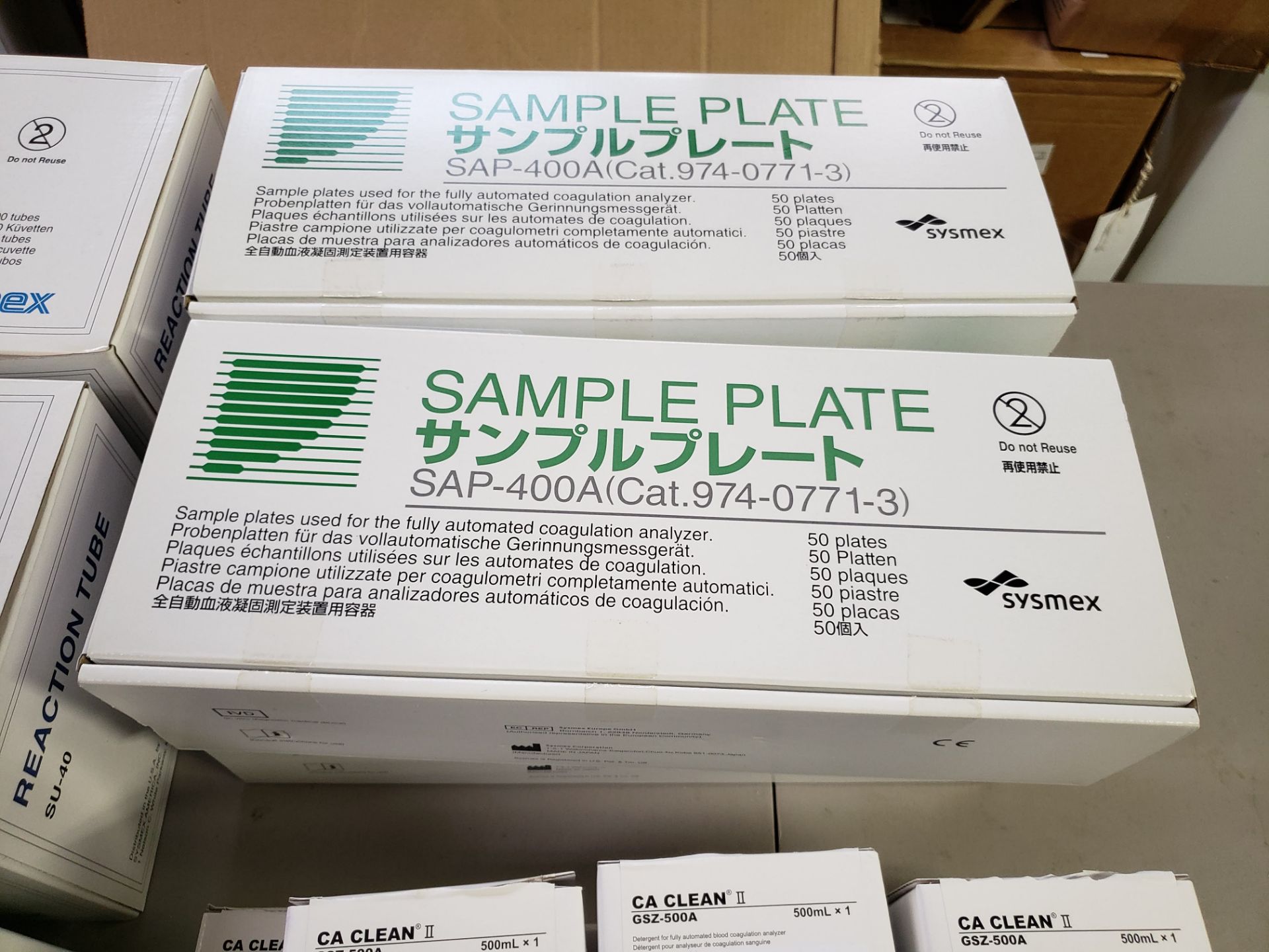 14 BOXES OF ASST SYSMEX TUBES, PLATES AND CLEANER - Image 9 of 12