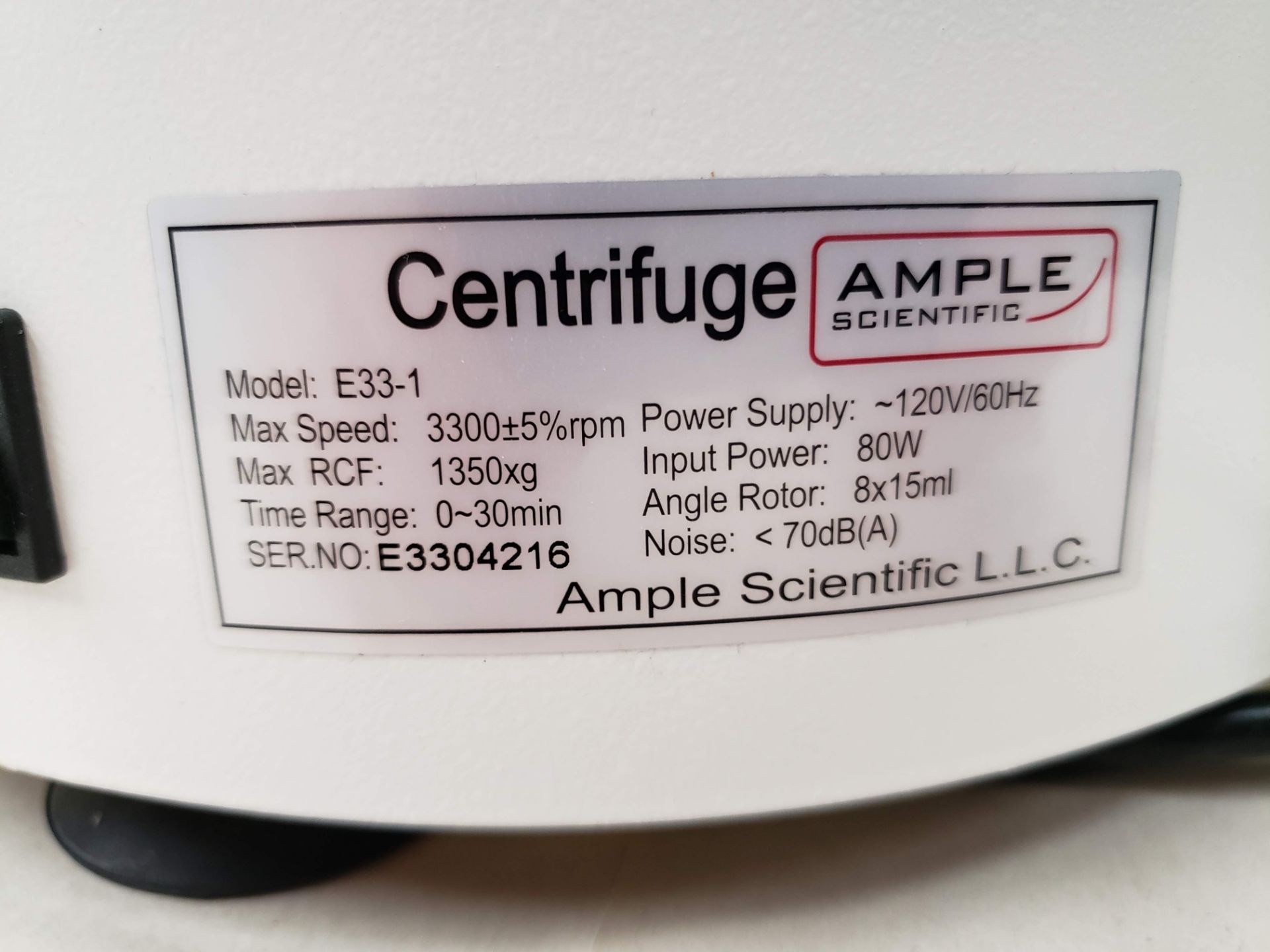 1 CHAMPION E33 CENTRIFUGE - Image 3 of 5