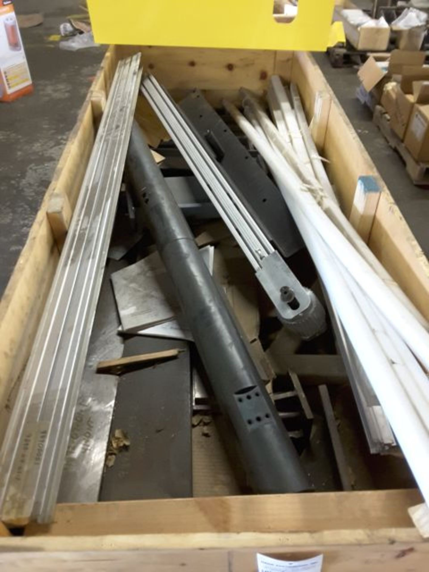 skid of various aluminum and steel components. This item is located @ 401 South Oakland Ave.,