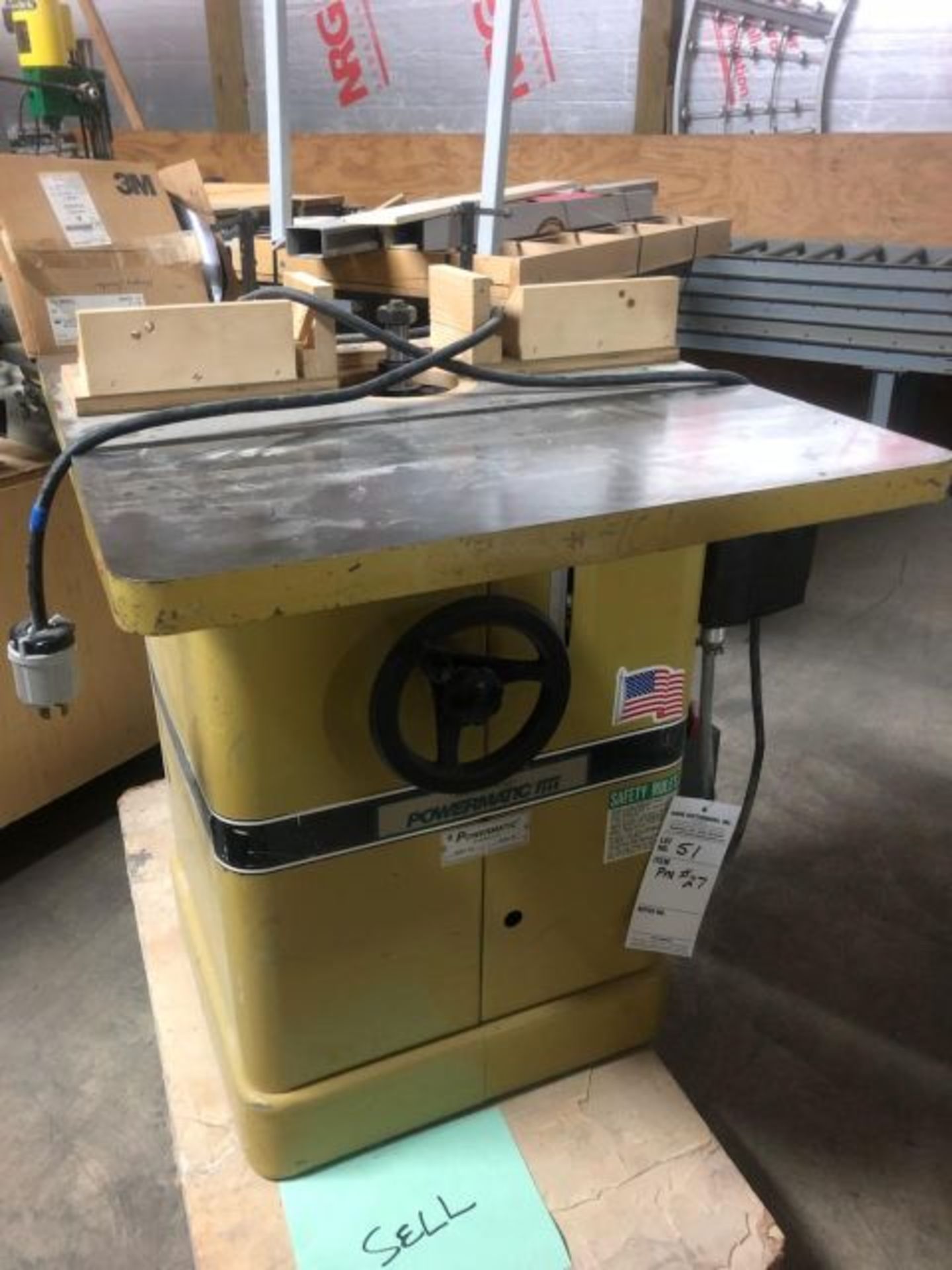 powermatic model 27 floor model commercial shaper, 3 phase. This item is located @ 423 N Spencer