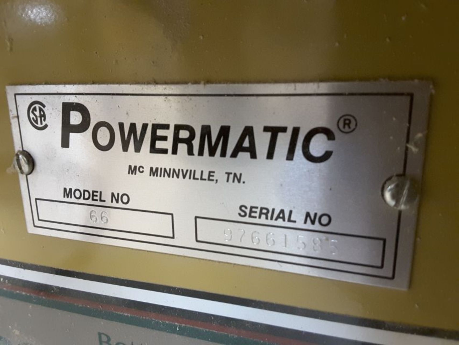 Powermatic model 66 single phase table saw with powermatic fence - Image 3 of 3