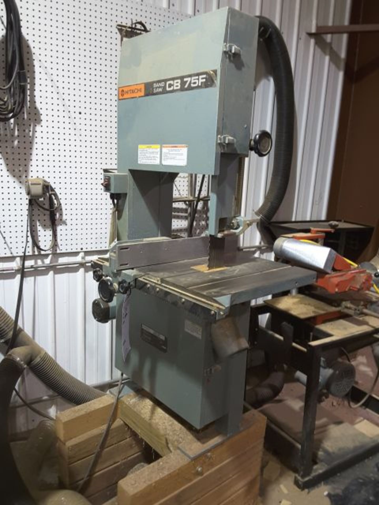 Hitachi model 3B75F bandsaw with 3" wide blade