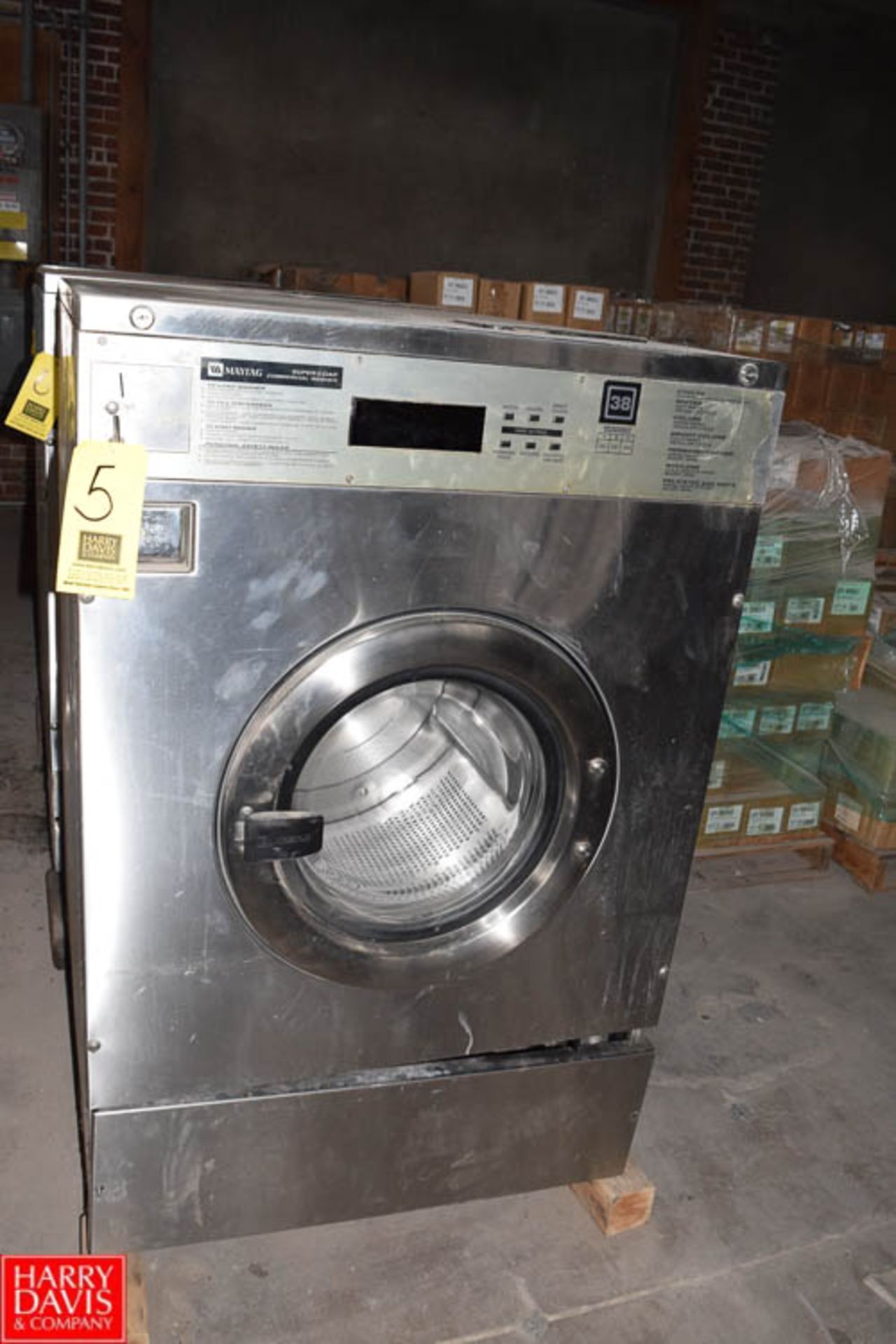 Maytag 50 LB Capacity Super Load Commercial Washer, Coin Operated Rigging Fee: $300